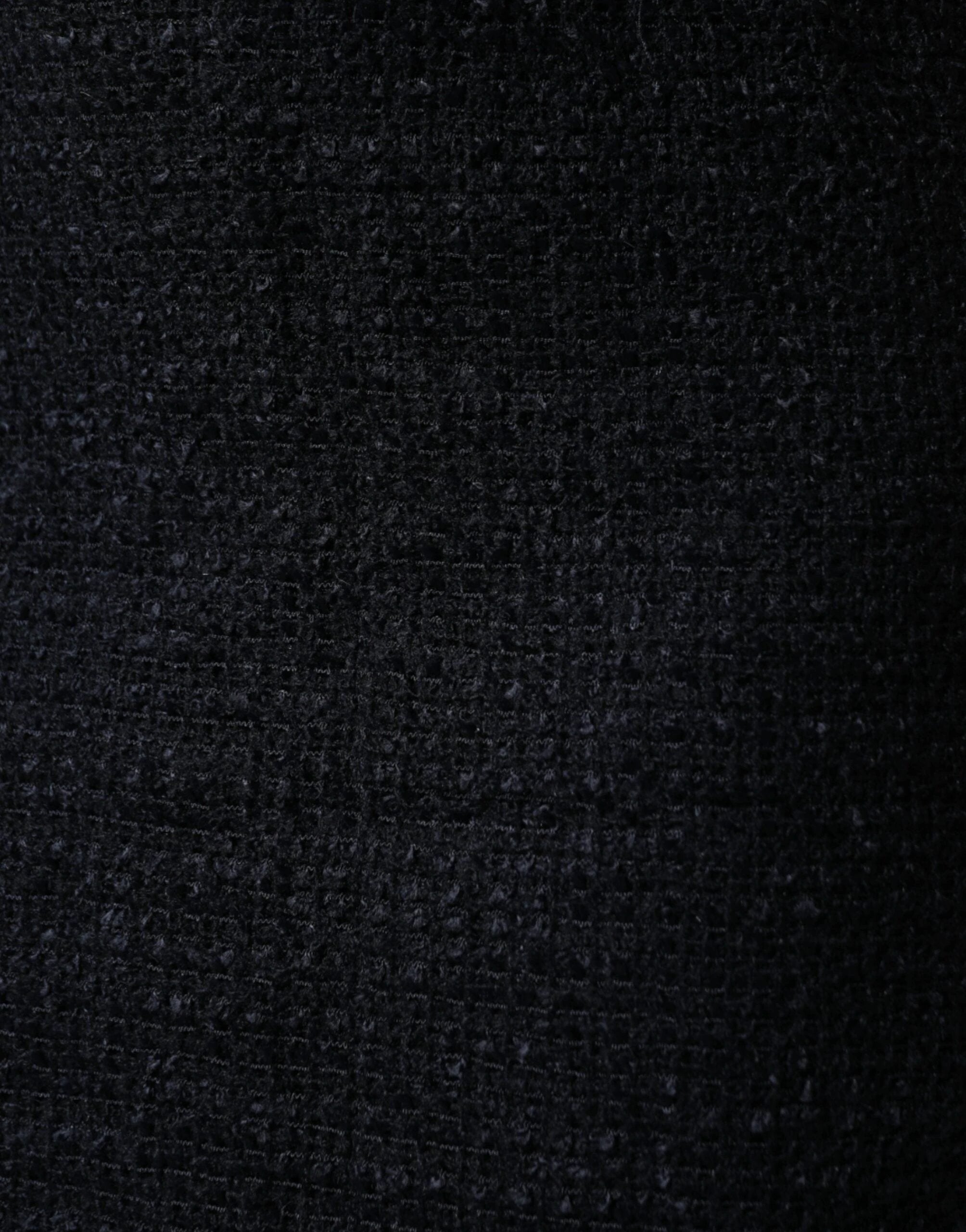 Dolce & Gabbana Black Virgin Wool Pencil Cut Midi Skirt by Dolce & Gabbana