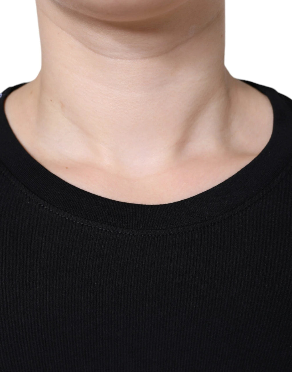 Dolce & Gabbana Black Cotton Crew Neck Short Sleeve T-shirt by Dolce & Gabbana