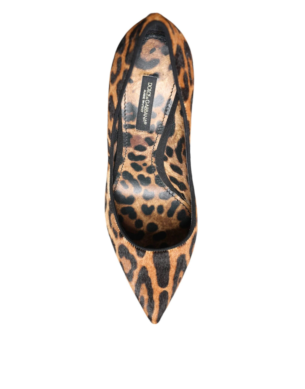 Dolce & Gabbana Brown Leopard Calf Hair Heels Pumps Shoes by Dolce & Gabbana
