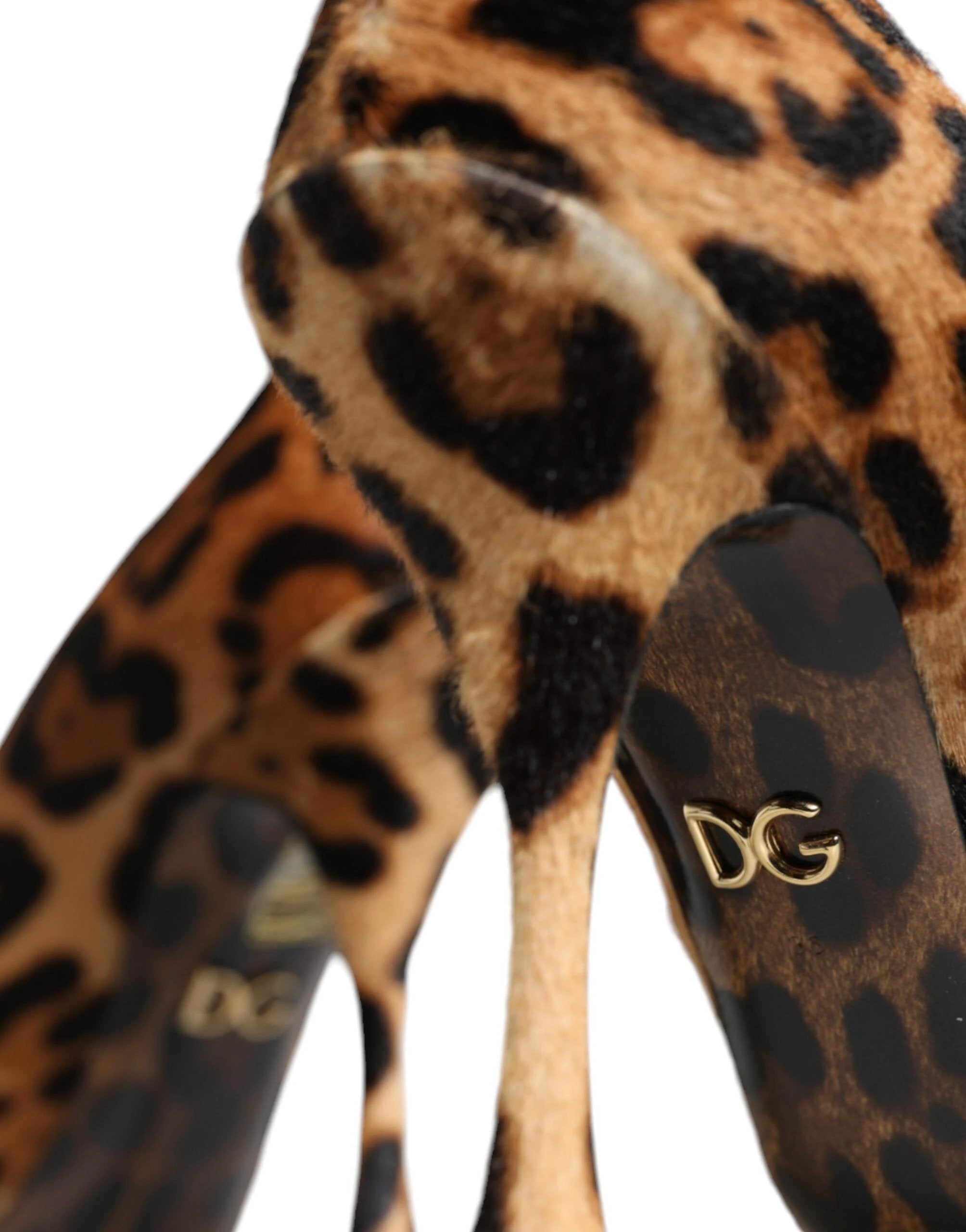 Dolce & Gabbana Brown Leopard Calf Hair Heels Pumps Shoes by Dolce & Gabbana
