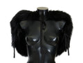 Dolce & Gabbana Black Silver Fox Fur Scarf by Dolce & Gabbana
