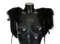 Dolce & Gabbana Black Silver Fox Fur Scarf by Dolce & Gabbana