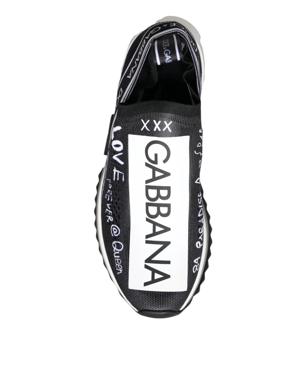 Dolce & Gabbana Black White Sorrento Low Top Sneakers Shoes by Dolce & Gabbana