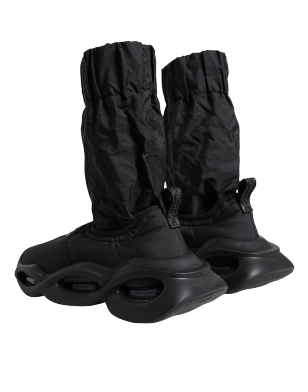 Dolce & Gabbana Black Slip On Wave Socks Sneakers Shoes by Dolce & Gabbana