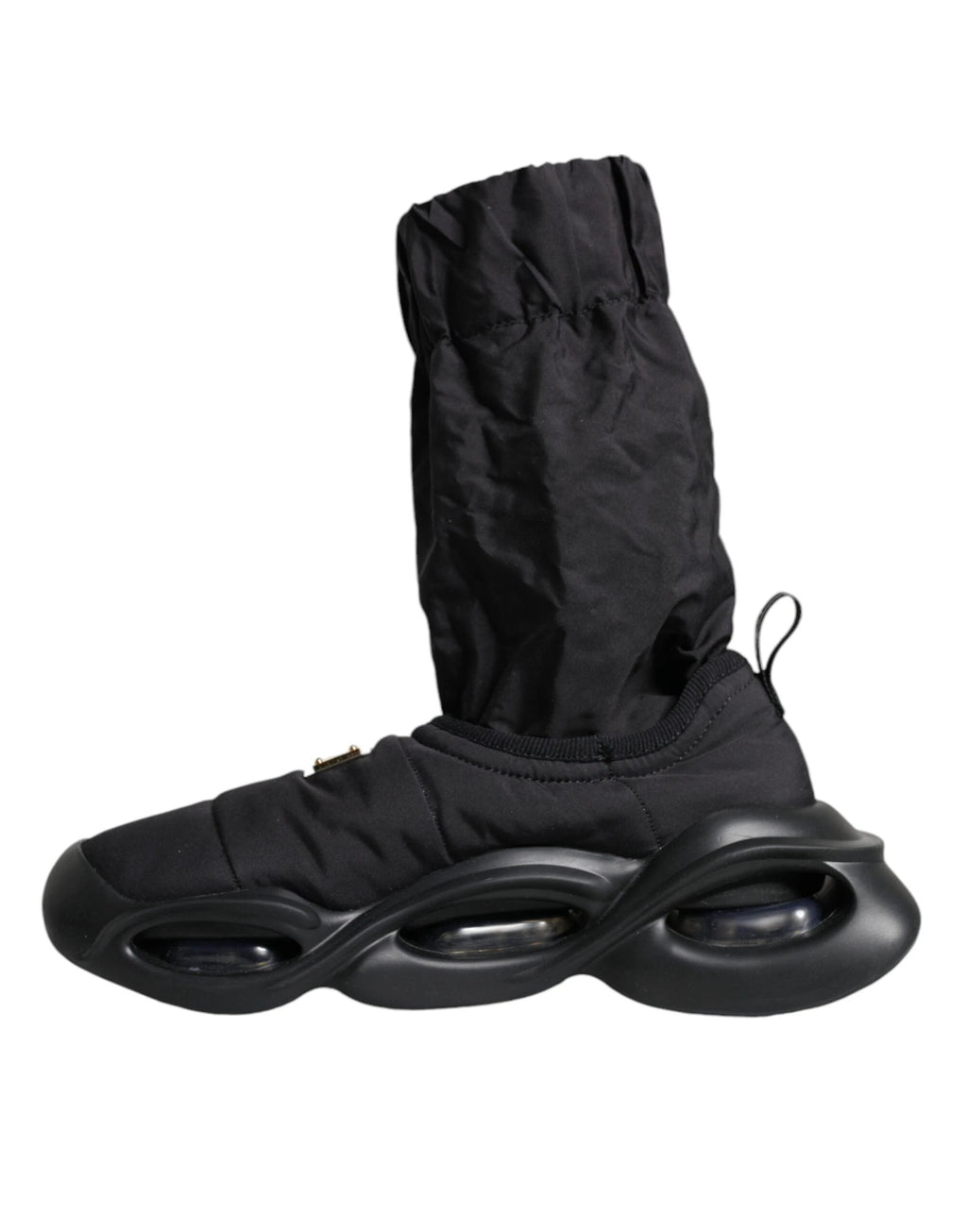 Dolce & Gabbana Black Slip On Wave Socks Sneakers Shoes by Dolce & Gabbana