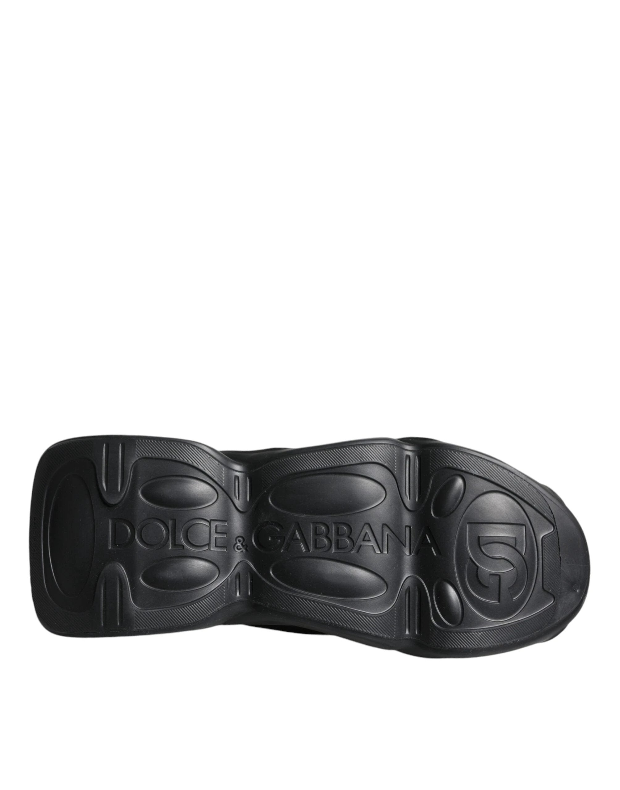 Dolce & Gabbana Black Slip On Wave Socks Sneakers Shoes by Dolce & Gabbana