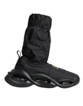 Dolce & Gabbana Black Slip On Wave Socks Sneakers Shoes by Dolce & Gabbana
