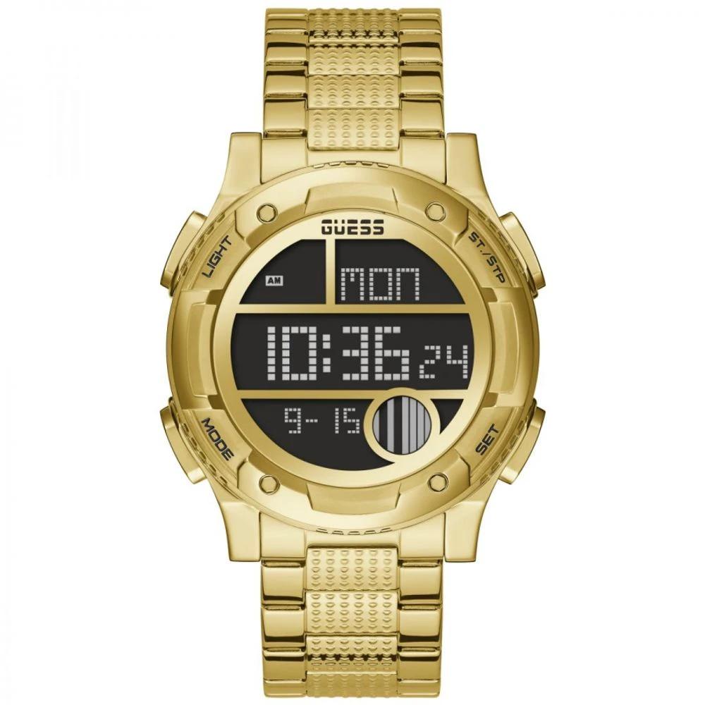 Guess Gold Stainless Steel Digital Watch by Guess