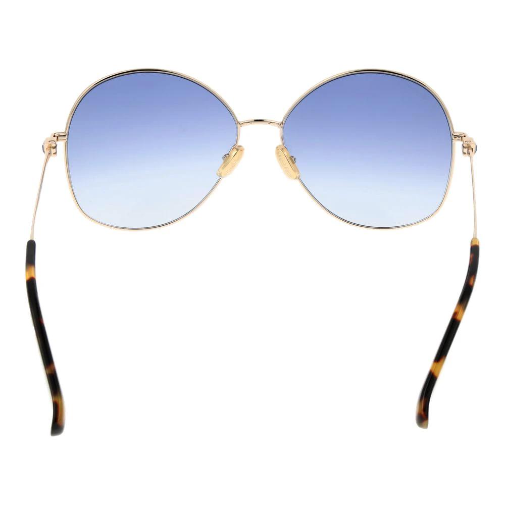Lunettes de soleil Max Mara en métal doré