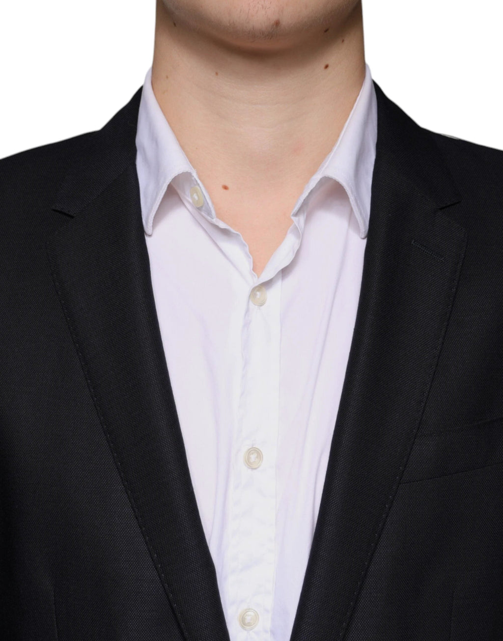 Dolce & Gabbana Dark Blue Wool Single Breasted Dress Coat Blazer by Dolce & Gabbana