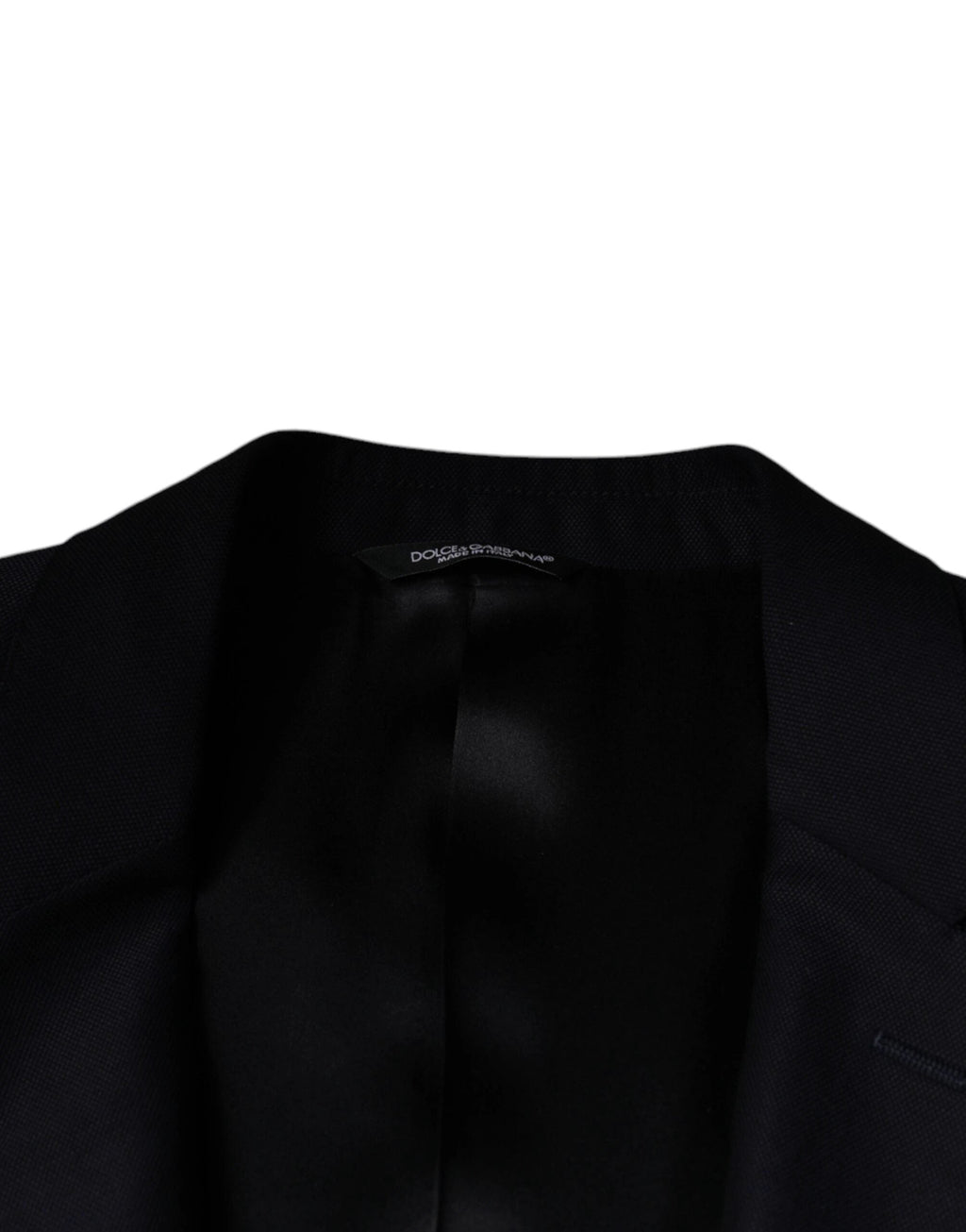 Dolce & Gabbana Dark Blue Wool Single Breasted Dress Coat Blazer by Dolce & Gabbana