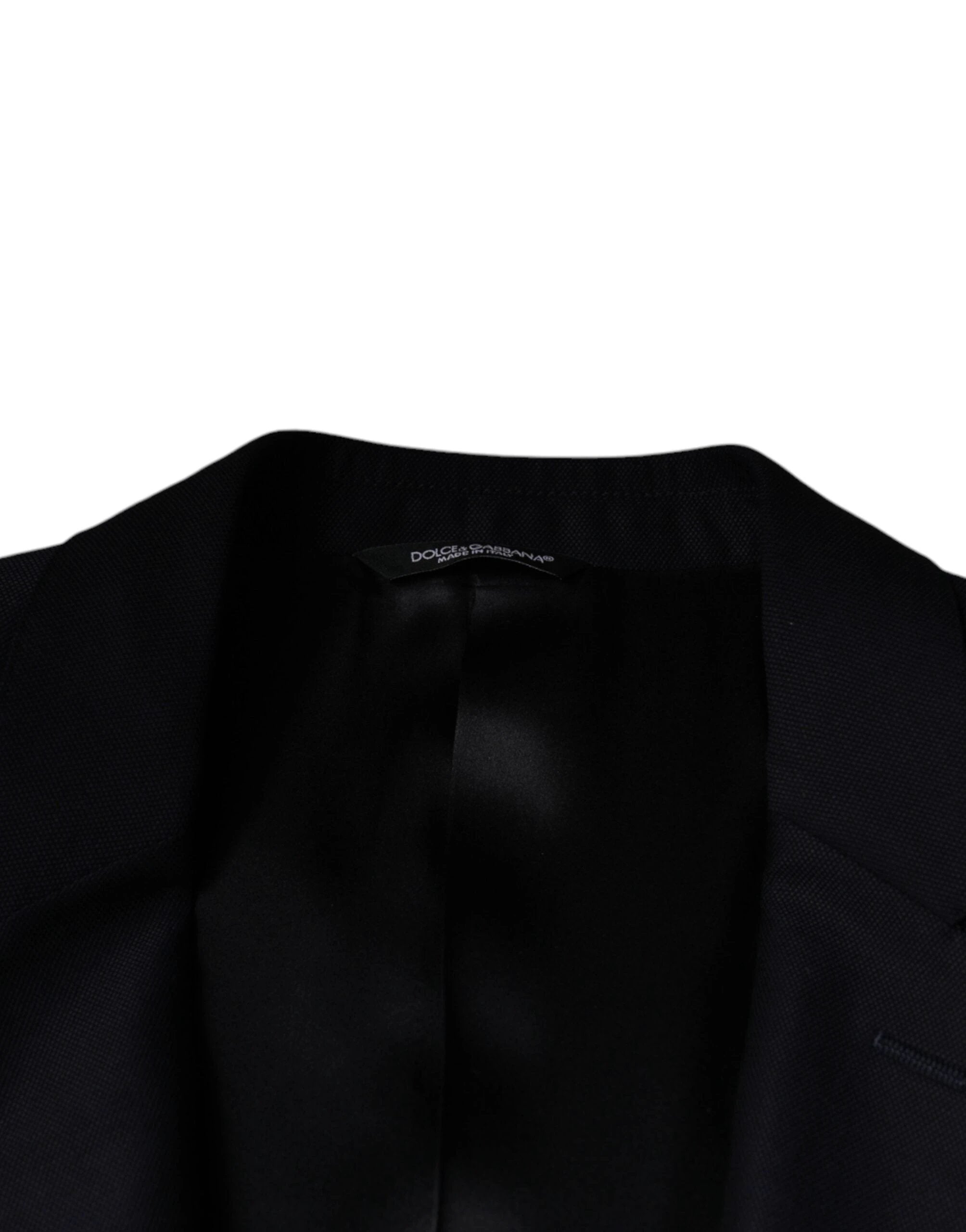 Dolce & Gabbana Dark Blue Wool Single Breasted Dress Coat Blazer by Dolce & Gabbana