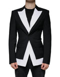 Dolce & Gabbana Black White Single Breasted Dress Blazer by Dolce & Gabbana