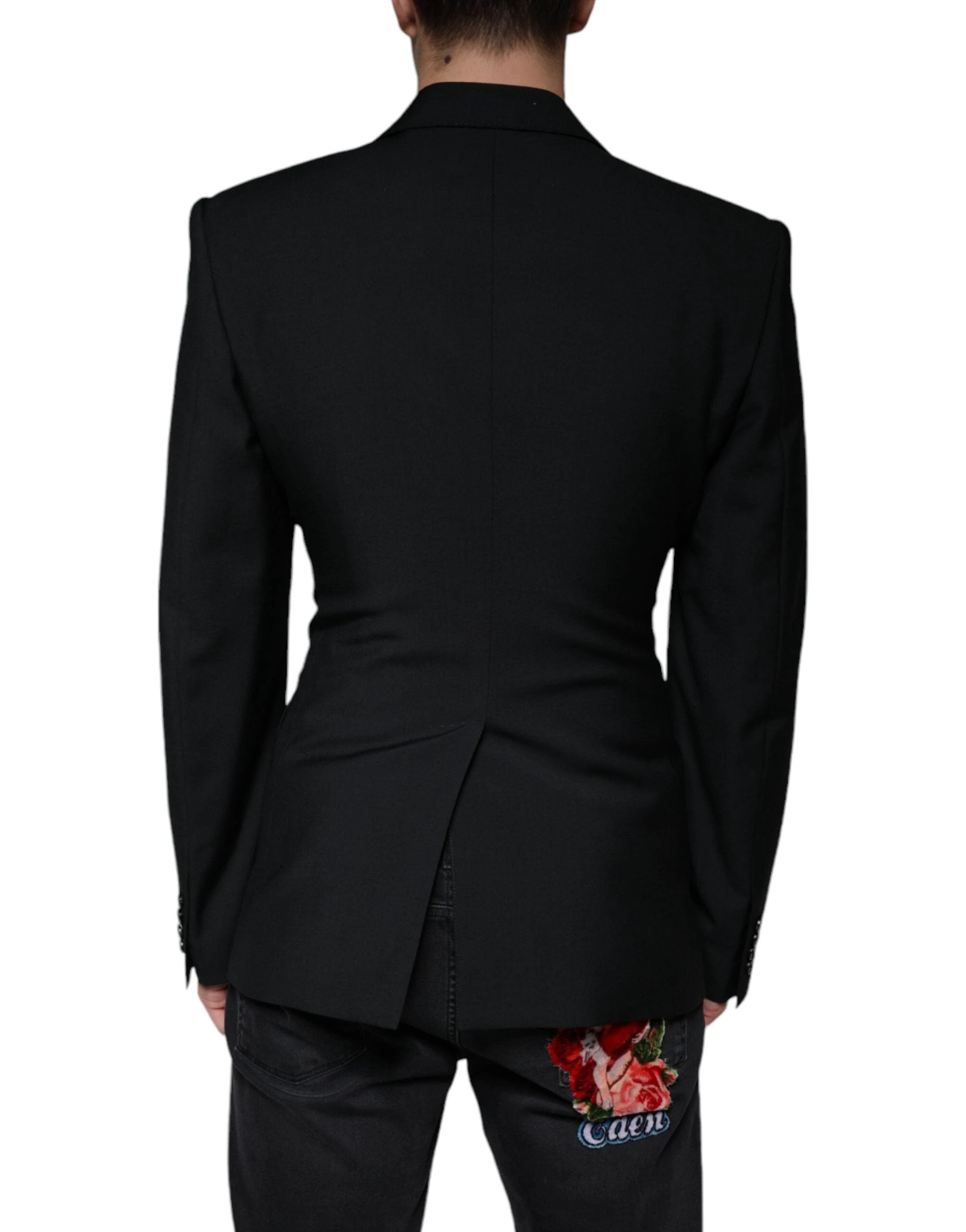 Dolce & Gabbana Black White Single Breasted Dress Blazer by Dolce & Gabbana