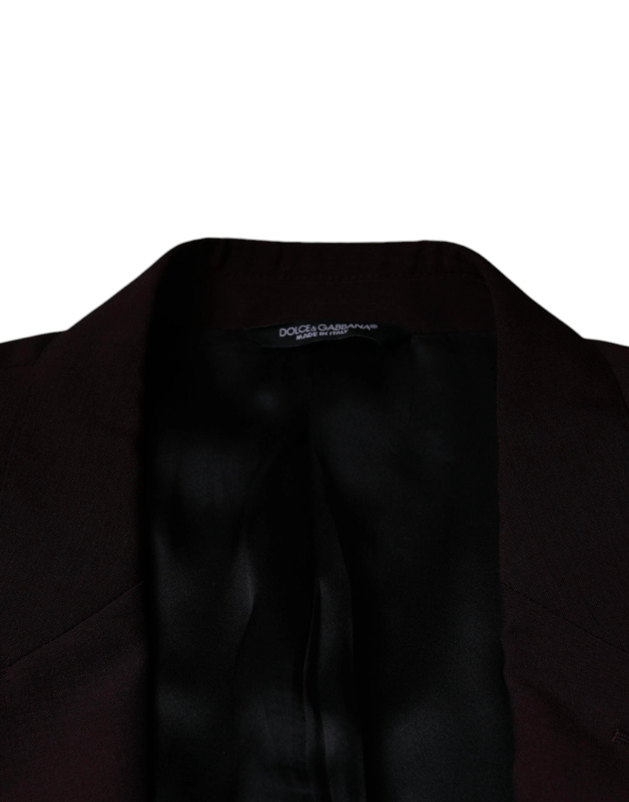 Dolce & Gabbana Bordeaux Wool Single Breasted Dress Blazer by Dolce & Gabbana