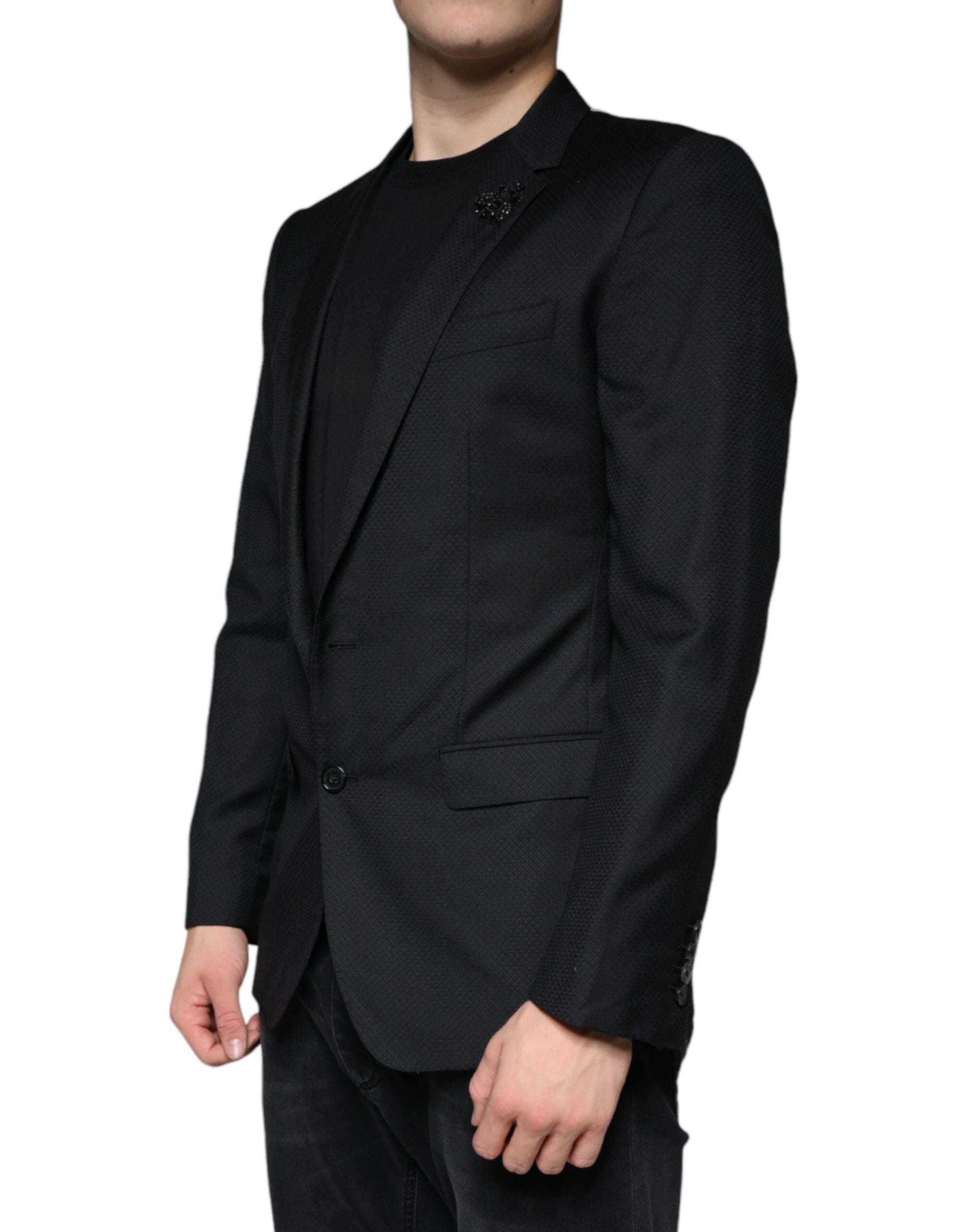 Dolce & Gabbana Black MARTINI Bee Single Breasted Blazer by Dolce & Gabbana