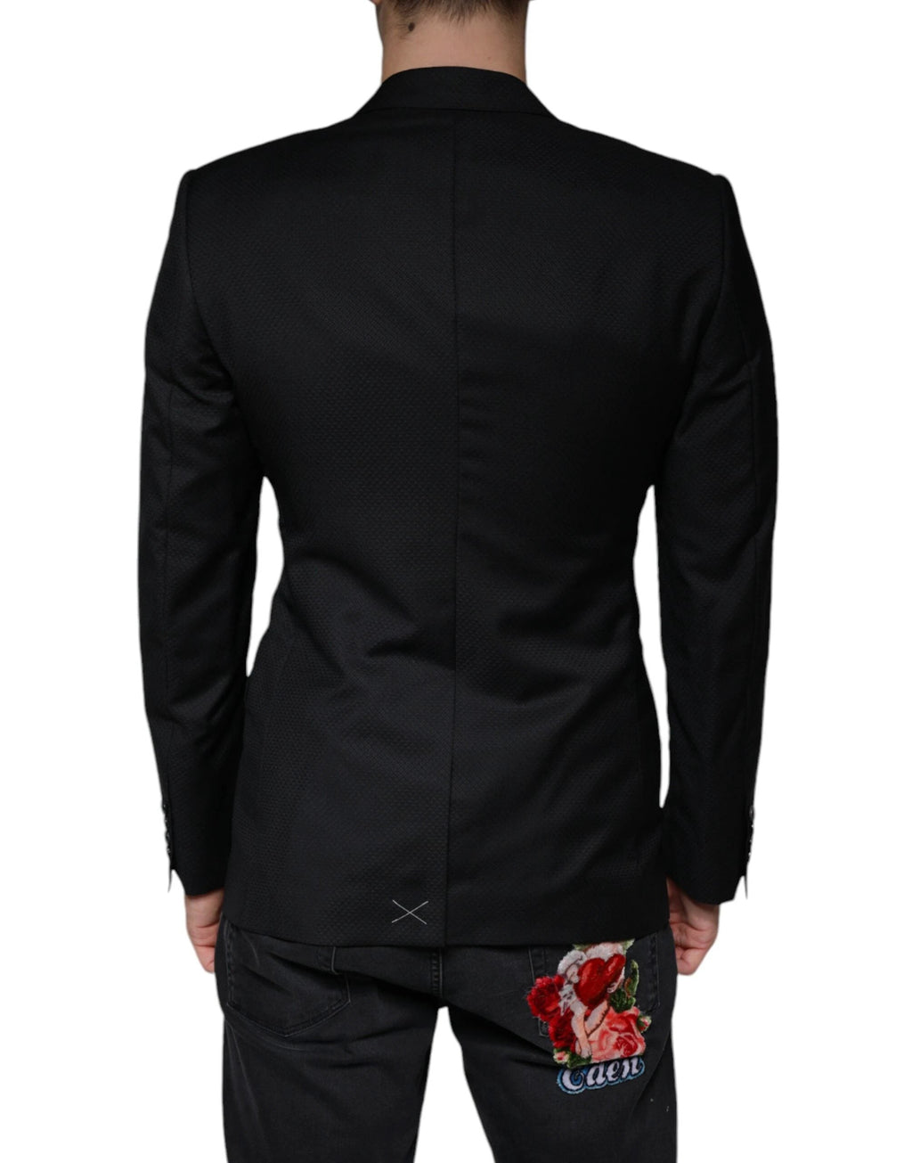 Dolce & Gabbana Black MARTINI Bee Single Breasted Blazer by Dolce & Gabbana