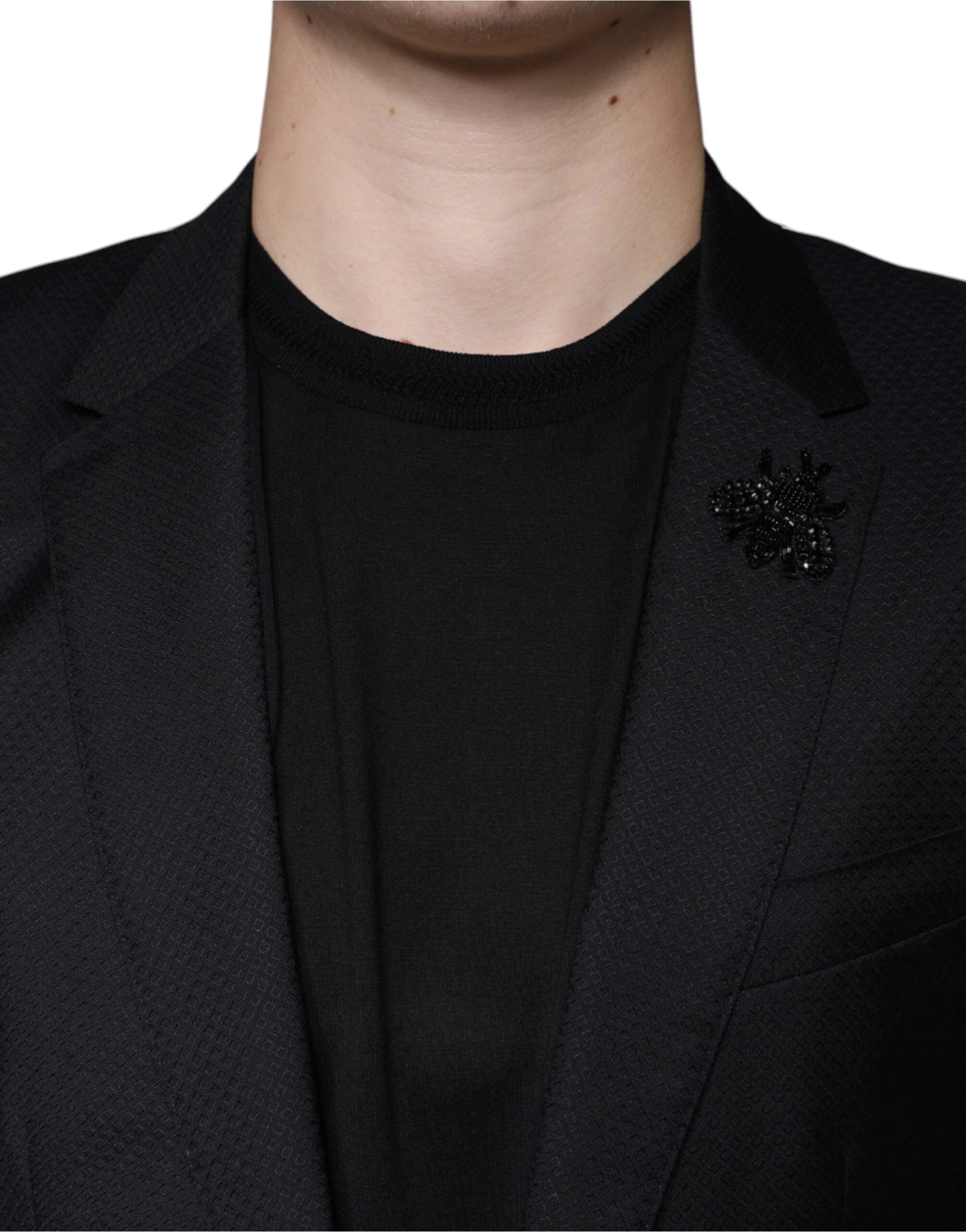 Dolce & Gabbana Black MARTINI Bee Single Breasted Blazer by Dolce & Gabbana