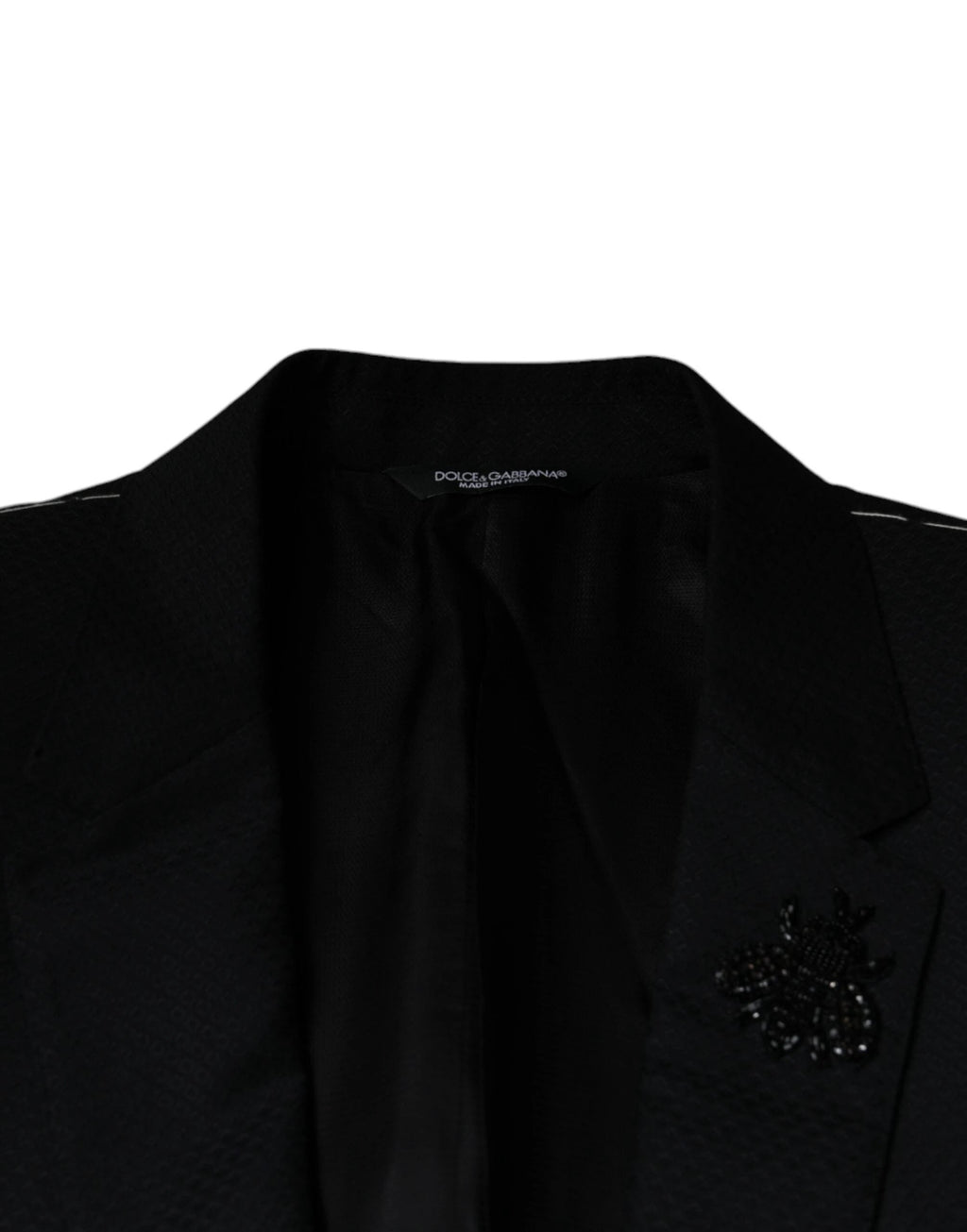 Dolce & Gabbana Black MARTINI Bee Single Breasted Blazer by Dolce & Gabbana
