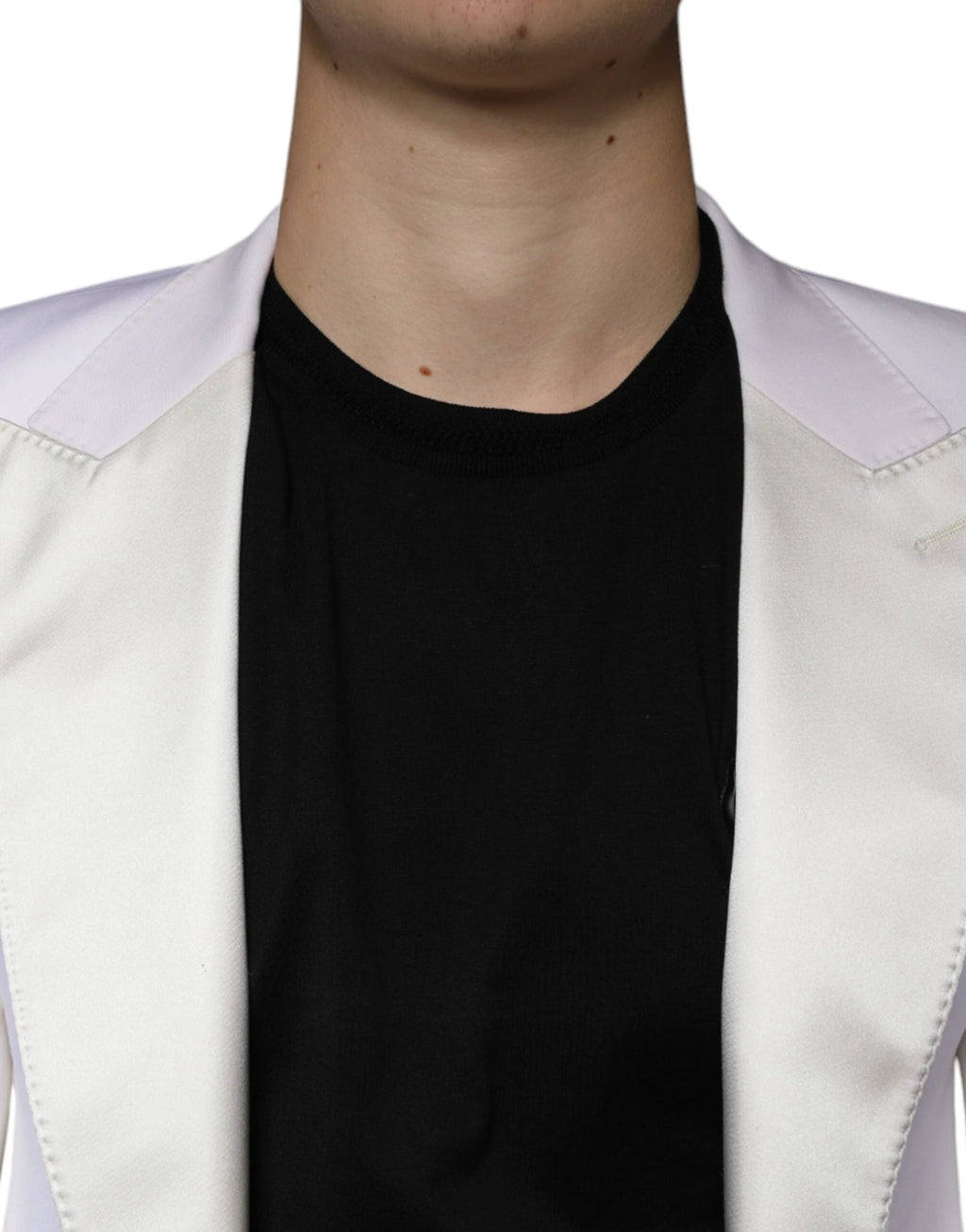 Dolce & Gabbana Off White Wool Single Breasted Dress Blazer by Dolce & Gabbana