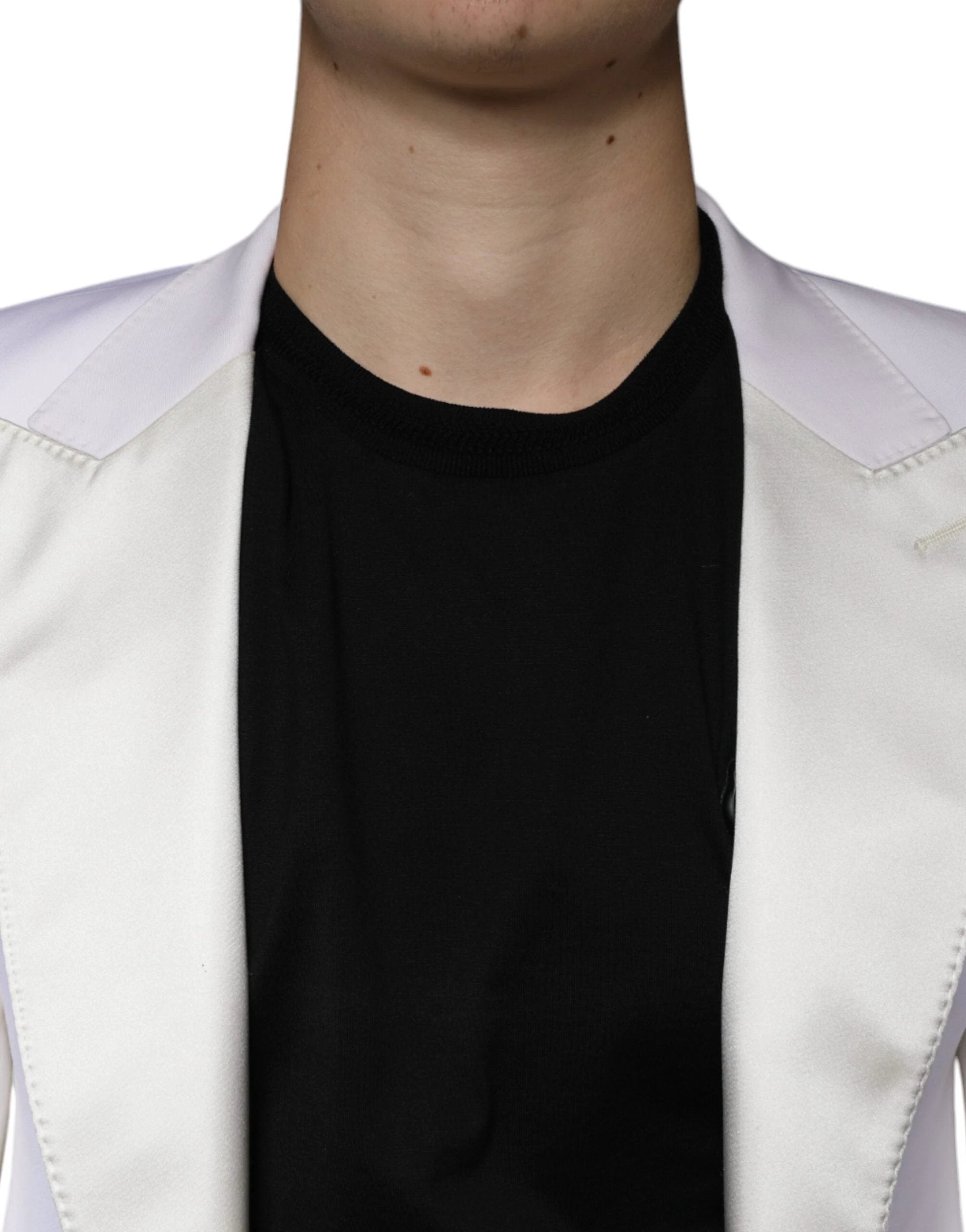 Dolce & Gabbana Off White Wool Single Breasted Dress Blazer by Dolce & Gabbana