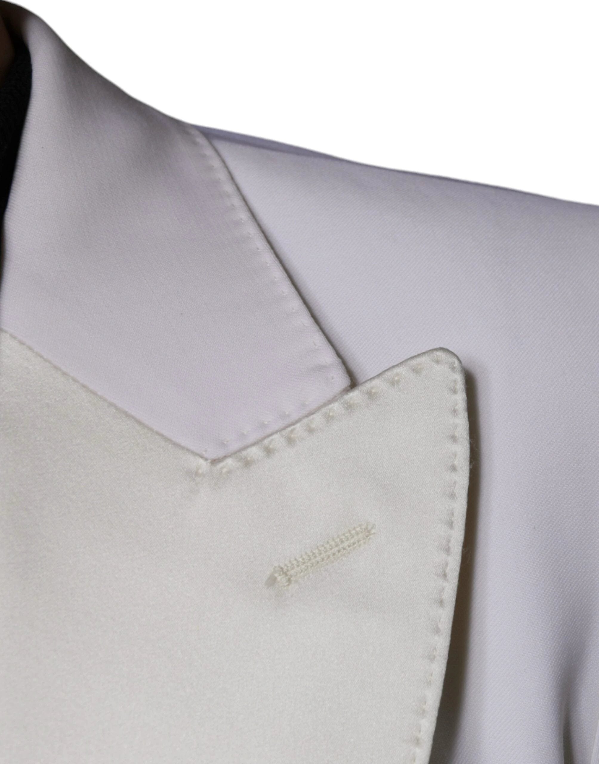 Dolce & Gabbana Off White Wool Single Breasted Dress Blazer by Dolce & Gabbana