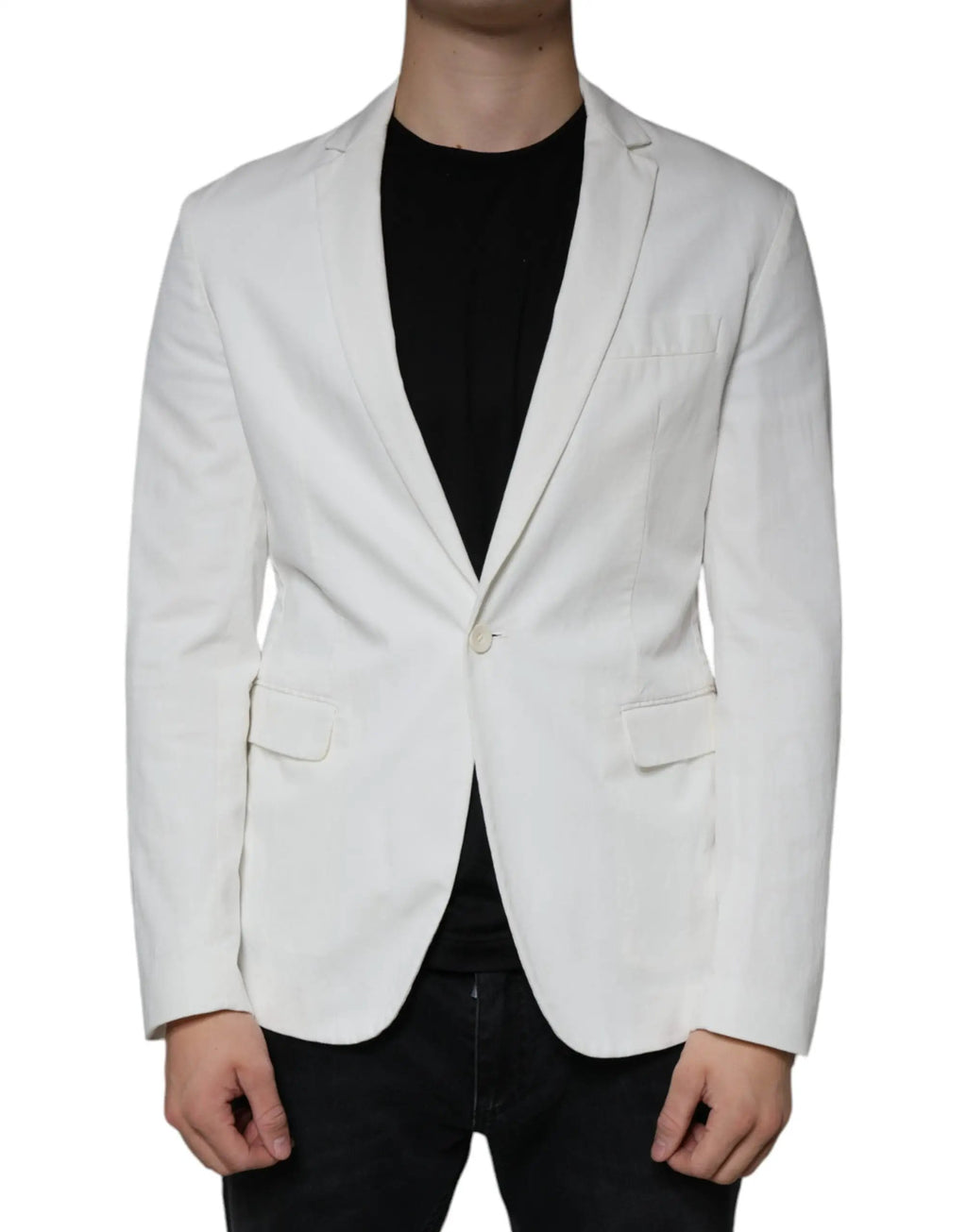 Dondup Dondup White Single Breasted One Button Dress Formal Blazer