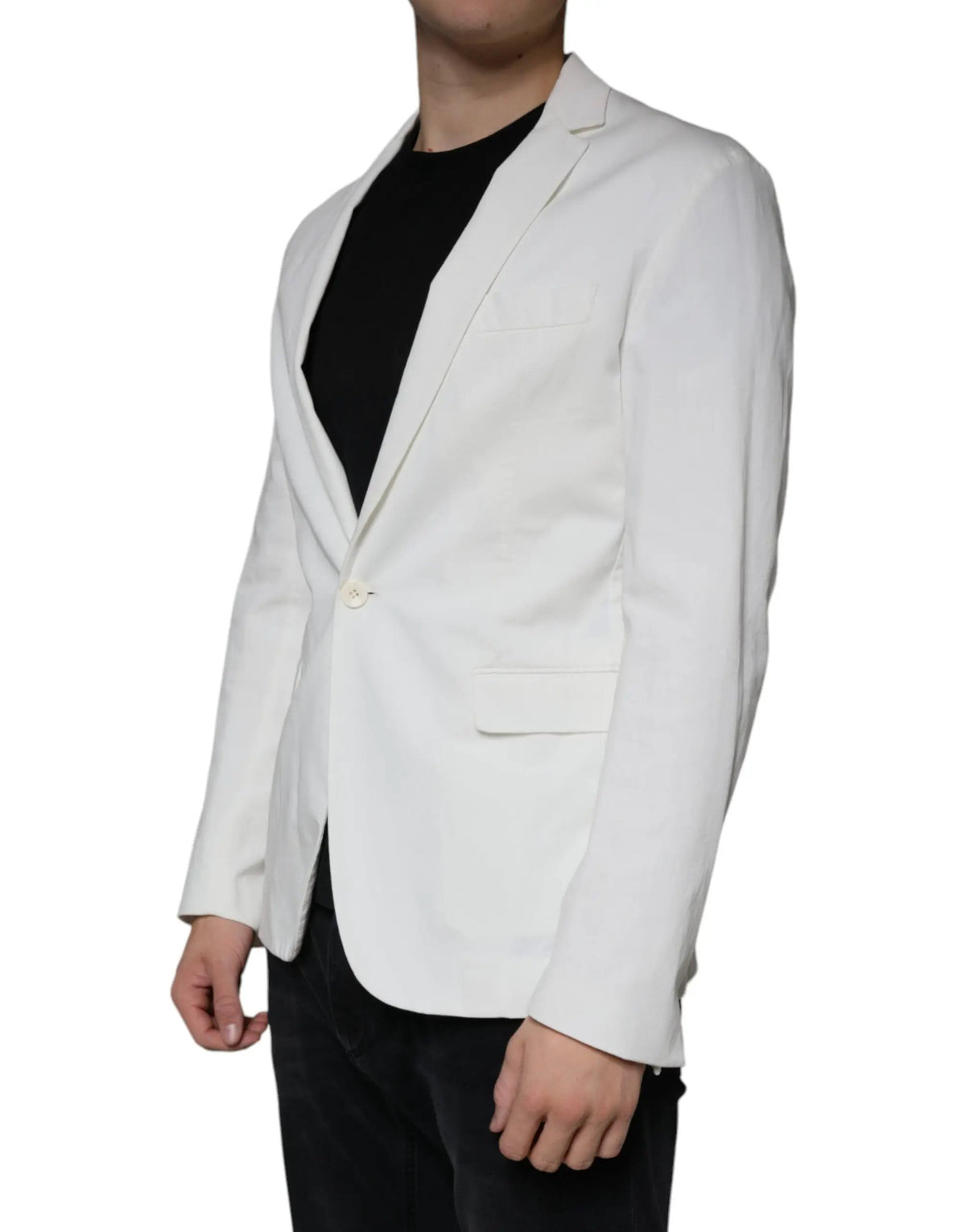 Dondup Dondup White Single Breasted One Button Dress Formal Blazer