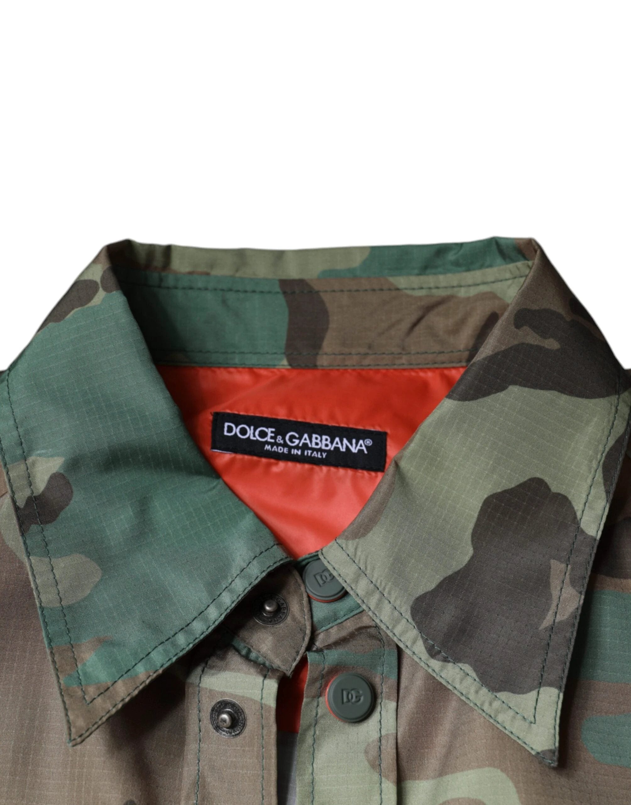 Dolce & Gabbana Multicolor Camouflage Button Down Shirt by Dolce & Gabbana