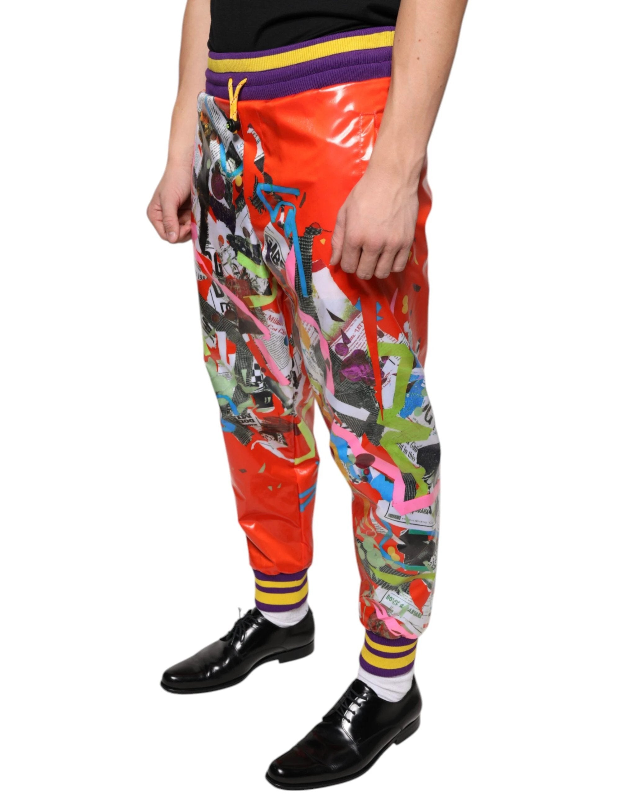 Dolce & Gabbana Multicolor Printed Jogger Sweatpants Pants by Dolce & Gabbana