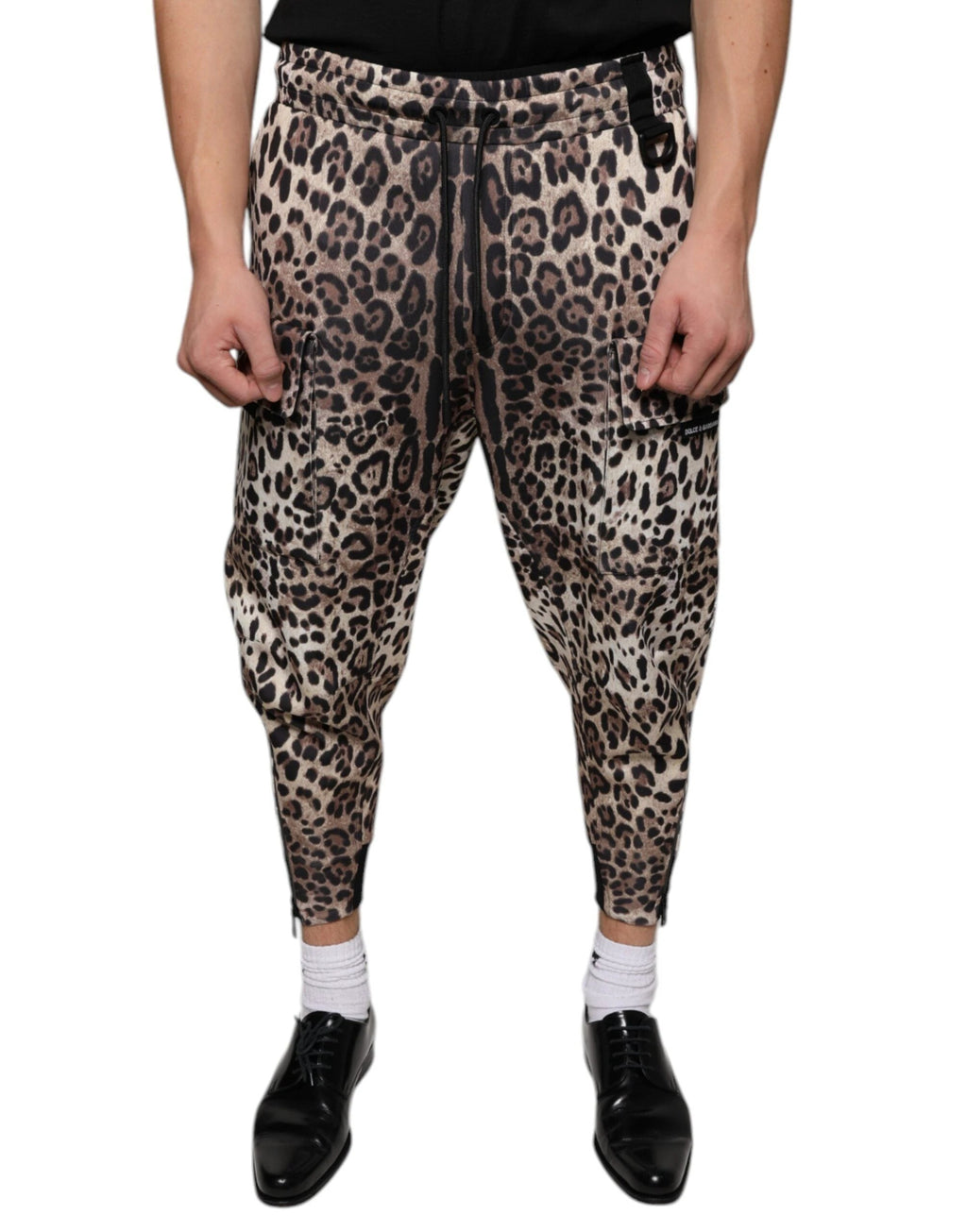 Dolce & Gabbana Brown Leopard Polyester Jogger Pants by Dolce & Gabbana