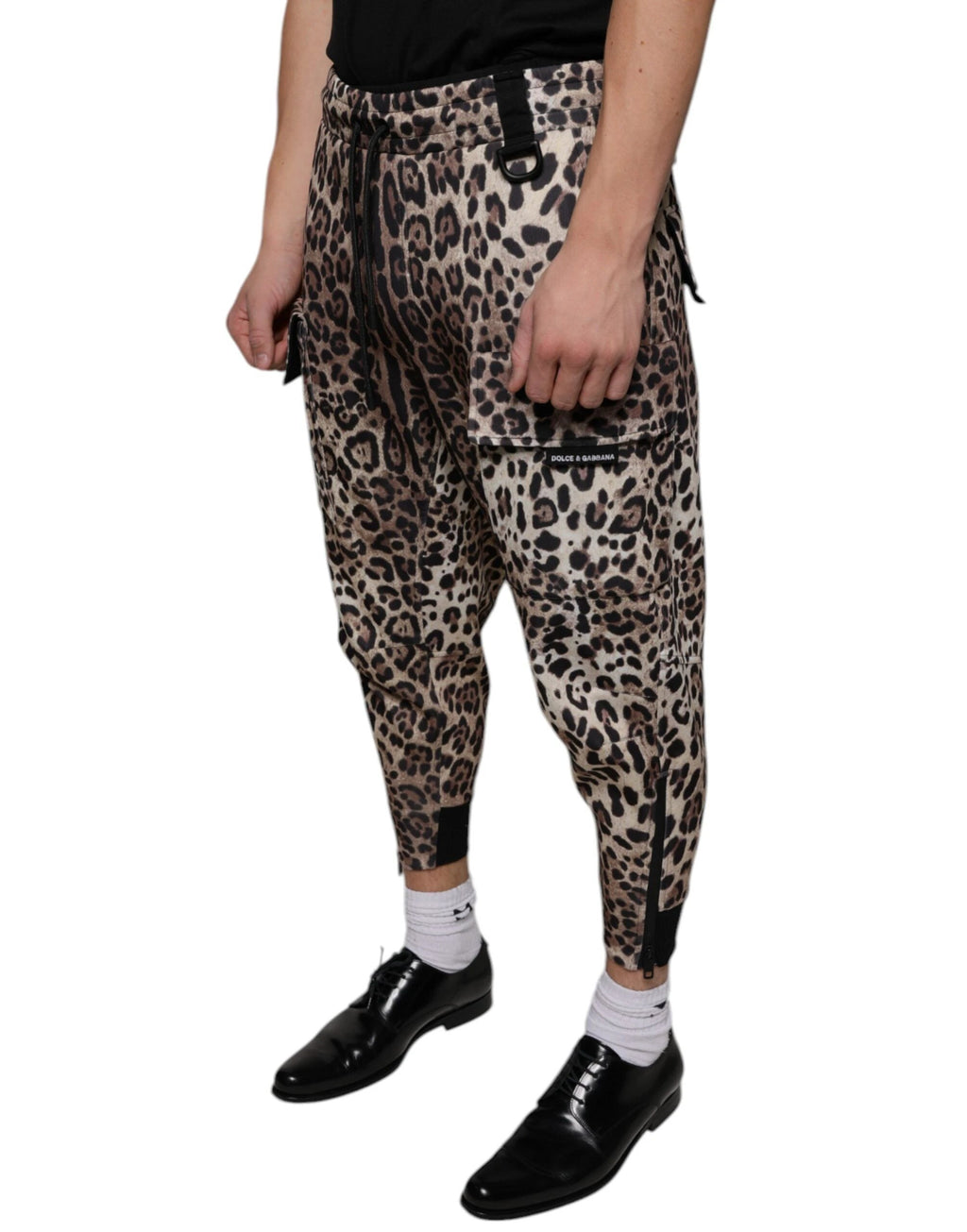 Dolce & Gabbana Brown Leopard Polyester Jogger Pants by Dolce & Gabbana