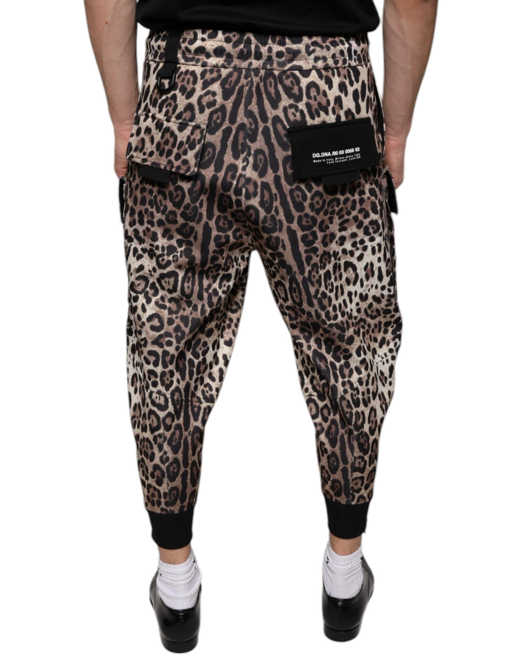 Dolce & Gabbana Brown Leopard Polyester Jogger Pants by Dolce & Gabbana