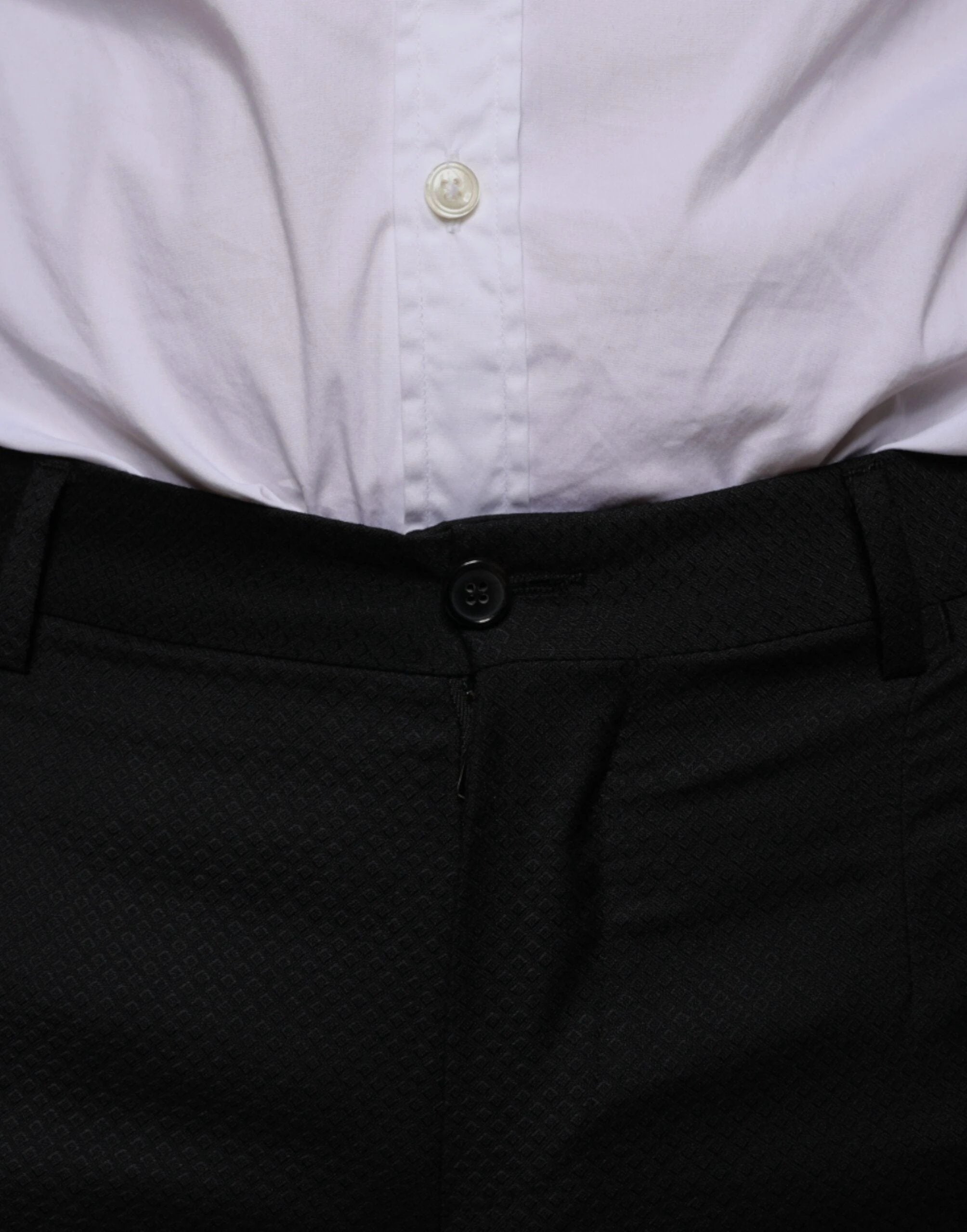 Dolce & Gabbana Black Wool Skinny Dress Formal Pants by Dolce & Gabbana