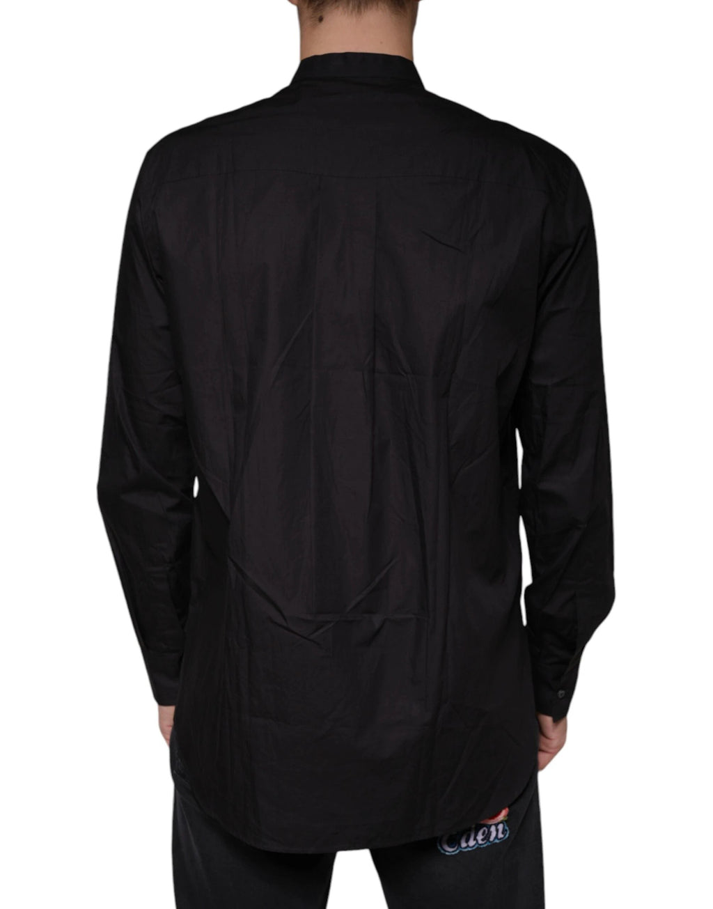 Dolce & Gabbana Black Cotton Button Down Men Casual Shirt by Dolce & Gabbana