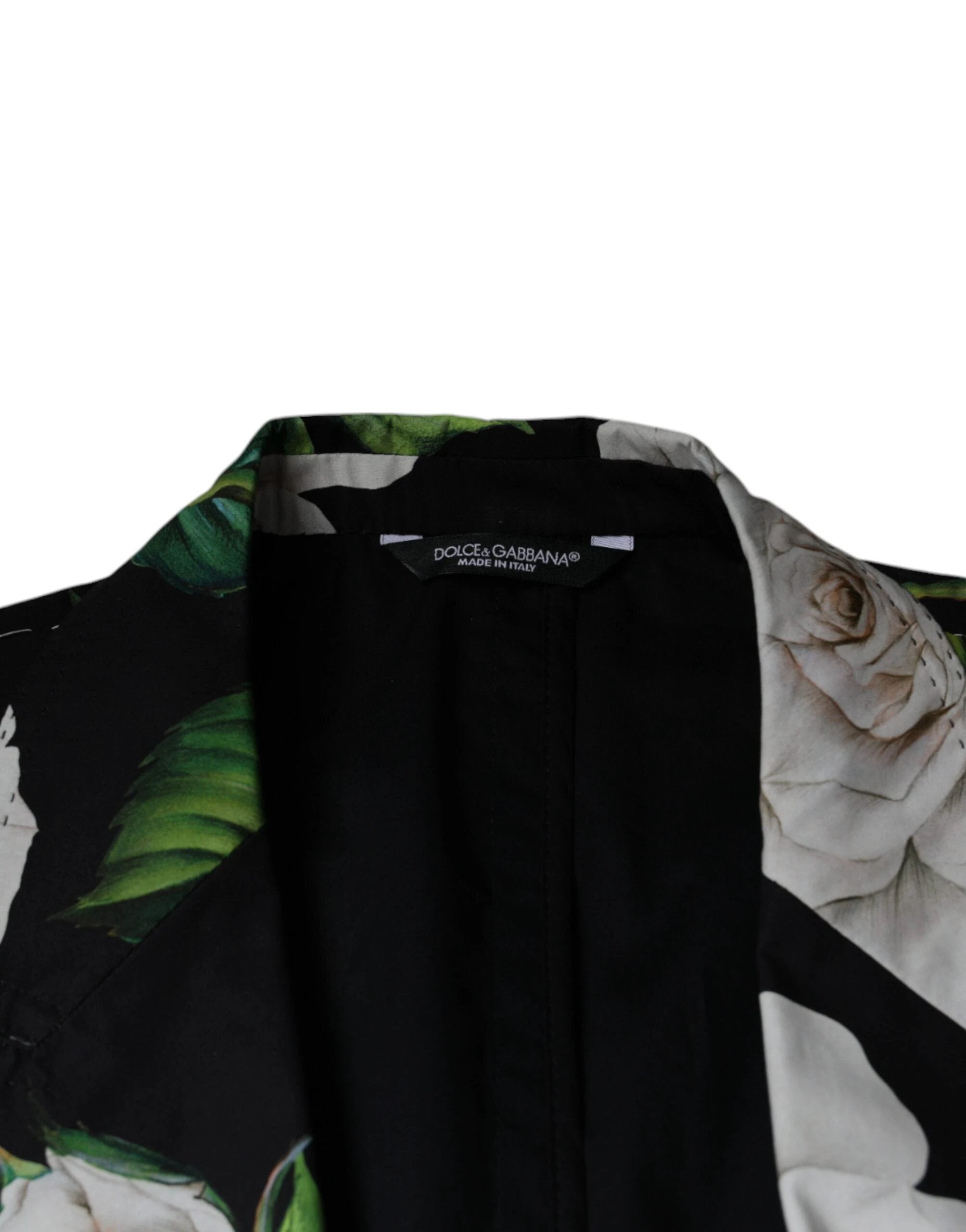 Dolce & Gabbana Black Rose Cotton Men Formal 2 Piece Suit by Dolce & Gabbana