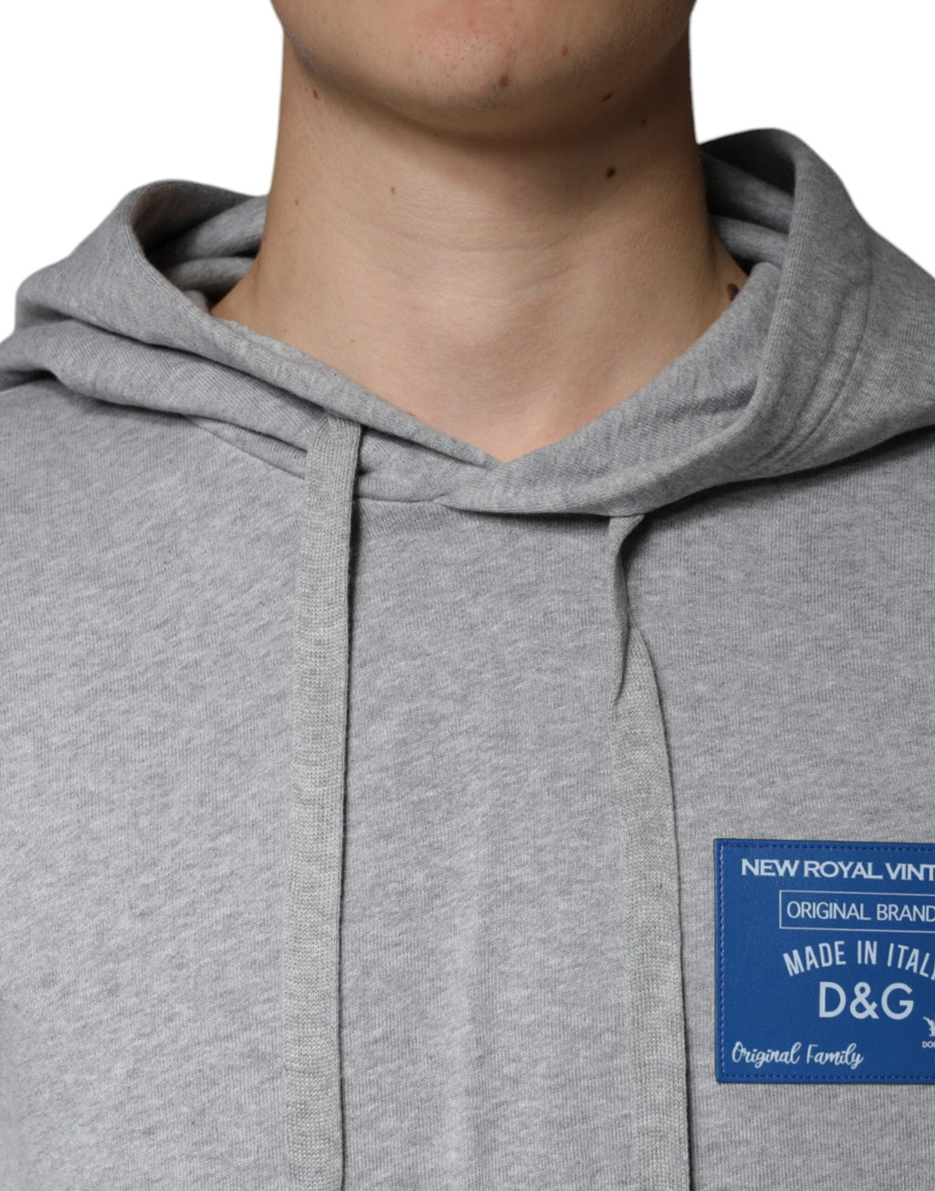 Dolce & Gabbana Gray Cotton Logo Hooded Sweatshirt Sweater by Dolce & Gabbana