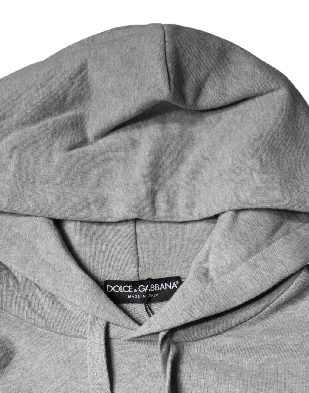 Dolce & Gabbana Gray Cotton Logo Hooded Sweatshirt Sweater by Dolce & Gabbana