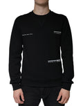 Dolce & Gabbana Black Logo Print CrewNeck Sweatshirt Sweater by Dolce & Gabbana