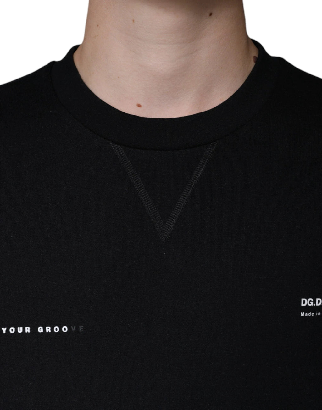 Dolce & Gabbana Black Logo Print CrewNeck Sweatshirt Sweater by Dolce & Gabbana