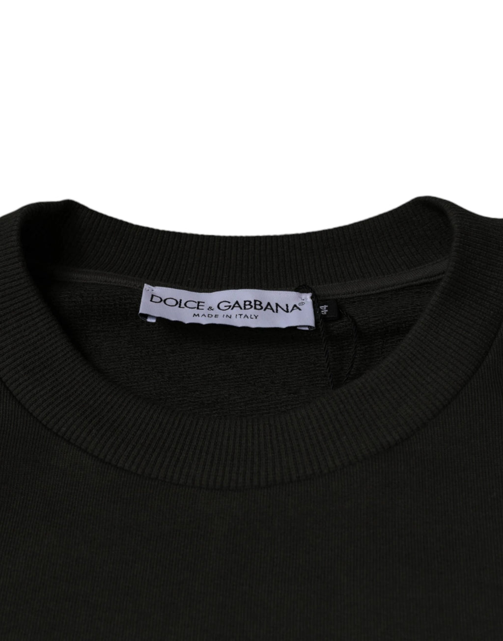 Dolce & Gabbana Army Green DG Crown Crew Neck Pullover Sweater by Dolce & Gabbana