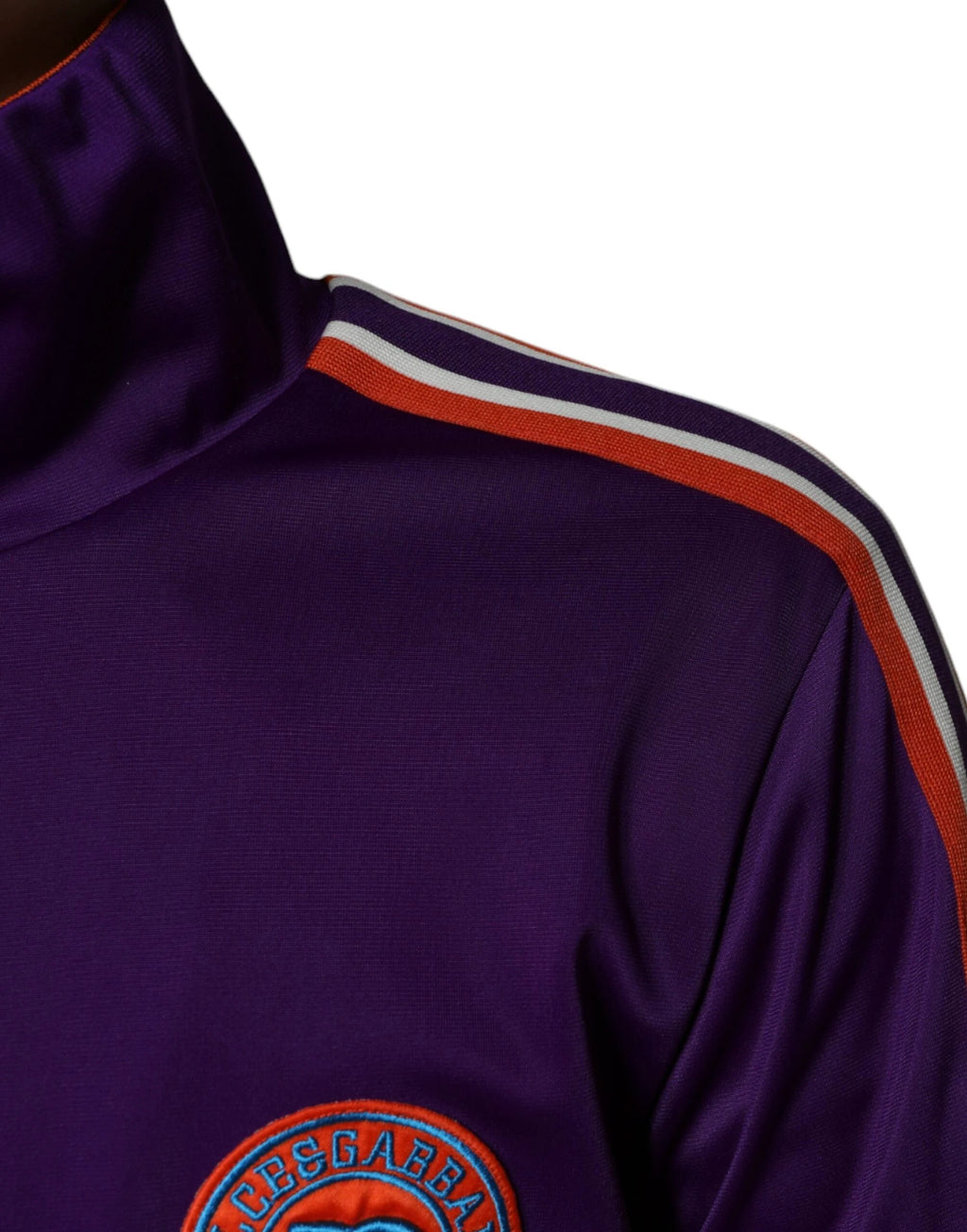 Dolce & Gabbana Purple Polyester Full Zip Long Sleeve Sweater by Dolce & Gabbana
