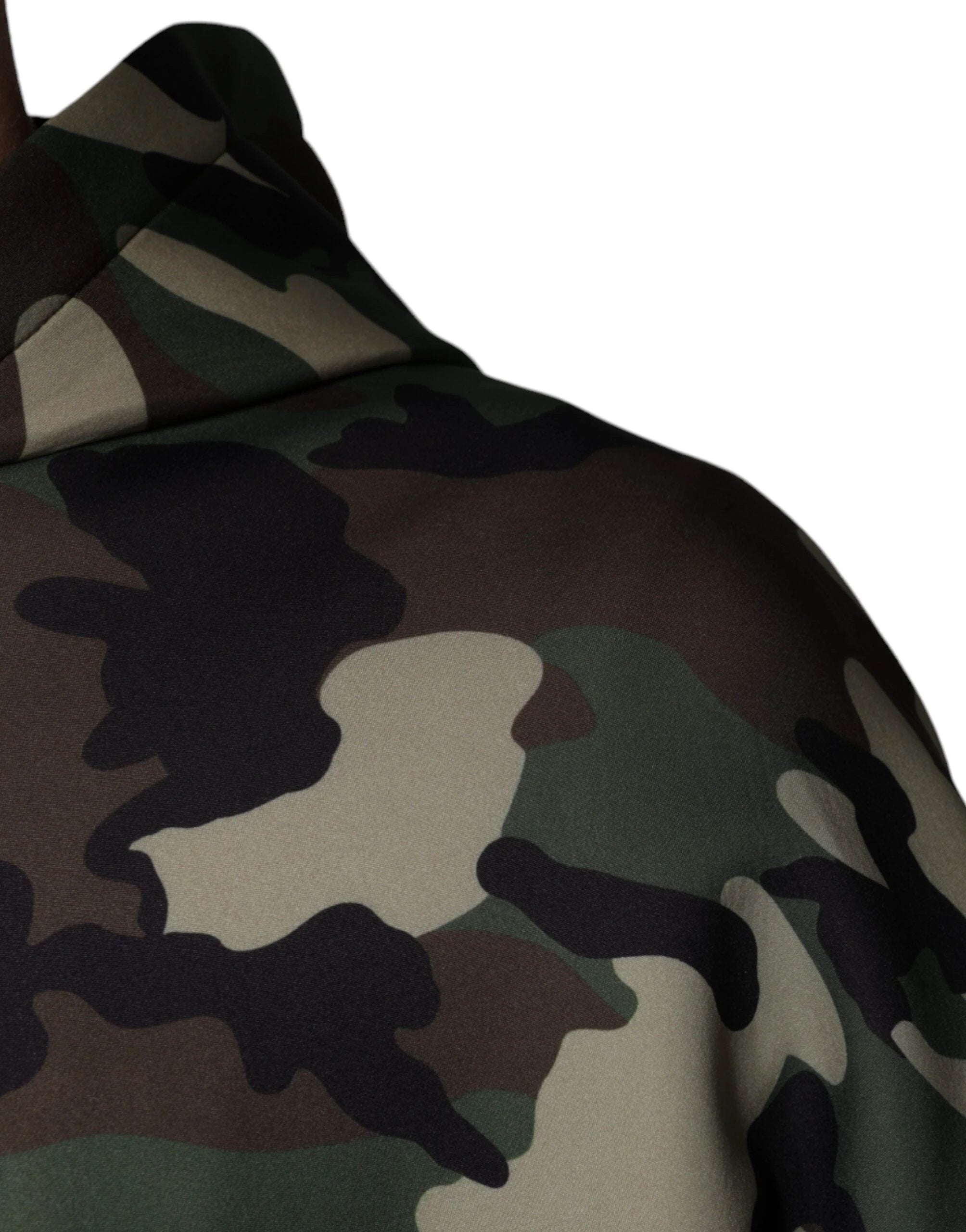 Dolce & Gabbana Multicolor Camouflage Hooded Sweatshirt Sweater by Dolce & Gabbana