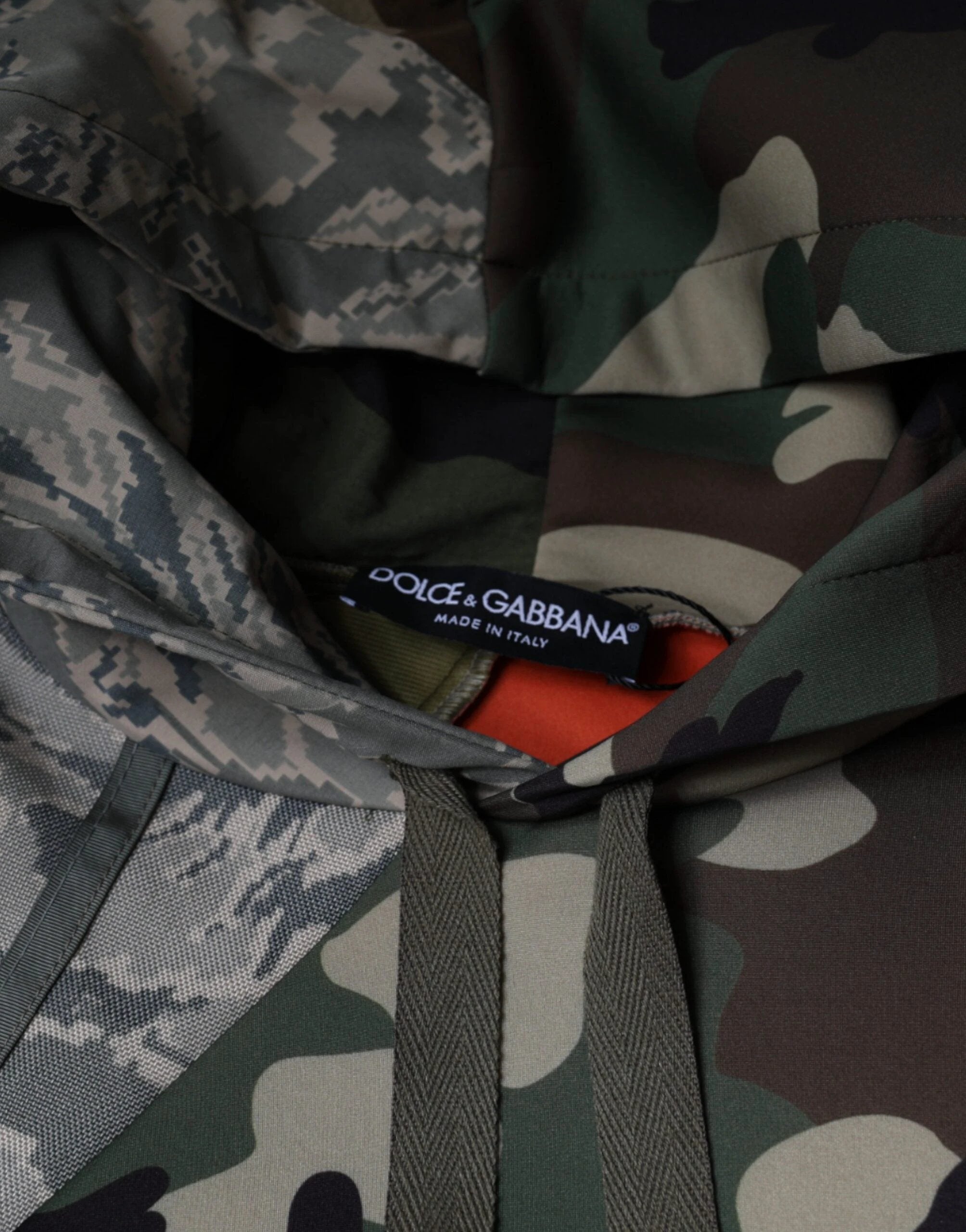 Dolce & Gabbana Multicolor Camouflage Hooded Sweatshirt Sweater by Dolce & Gabbana
