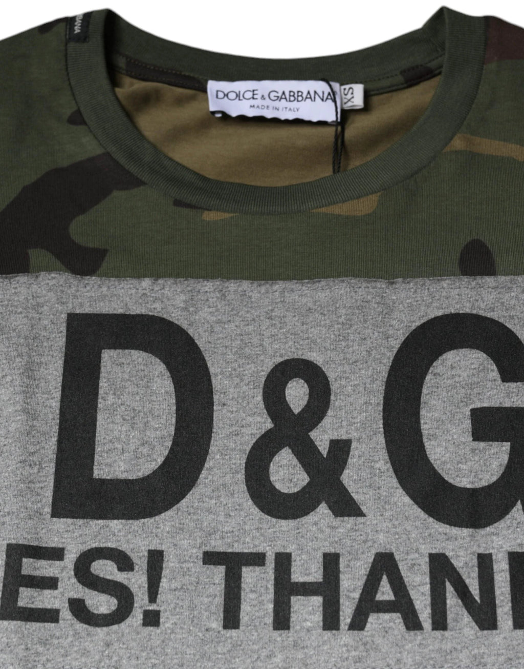 Dolce & Gabbana Multicolor Camouflage Cotton Crew Neck T-shirt by Dolce & Gabbana