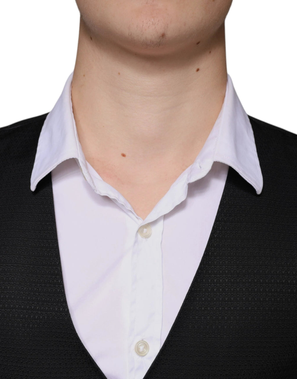 Dolce & Gabbana Black Wool Waistcoat Dress Formal Vest by Dolce & Gabbana