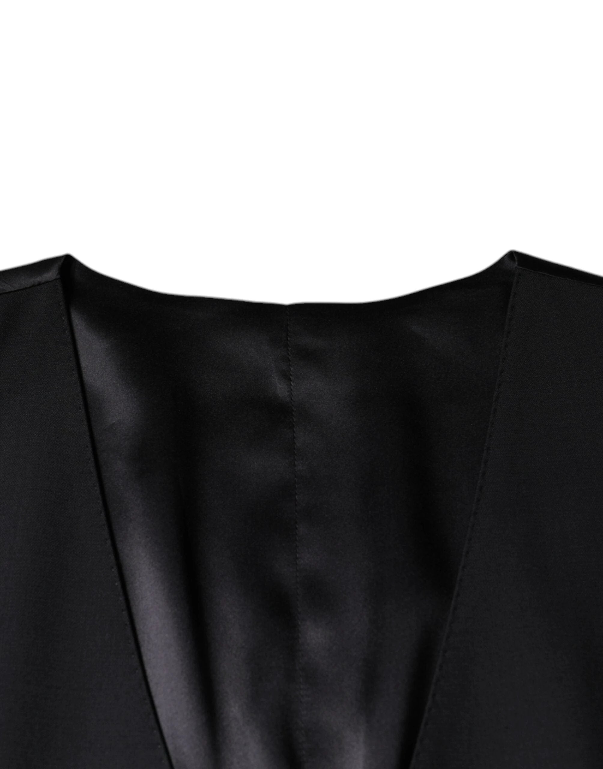 Dolce & Gabbana Black Wool Waistcoat Dress Formal Vest by Dolce & Gabbana