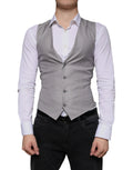 Dolce & Gabbana Light Gray Wool Formal Dress Waistcoat Vest by Dolce & Gabbana
