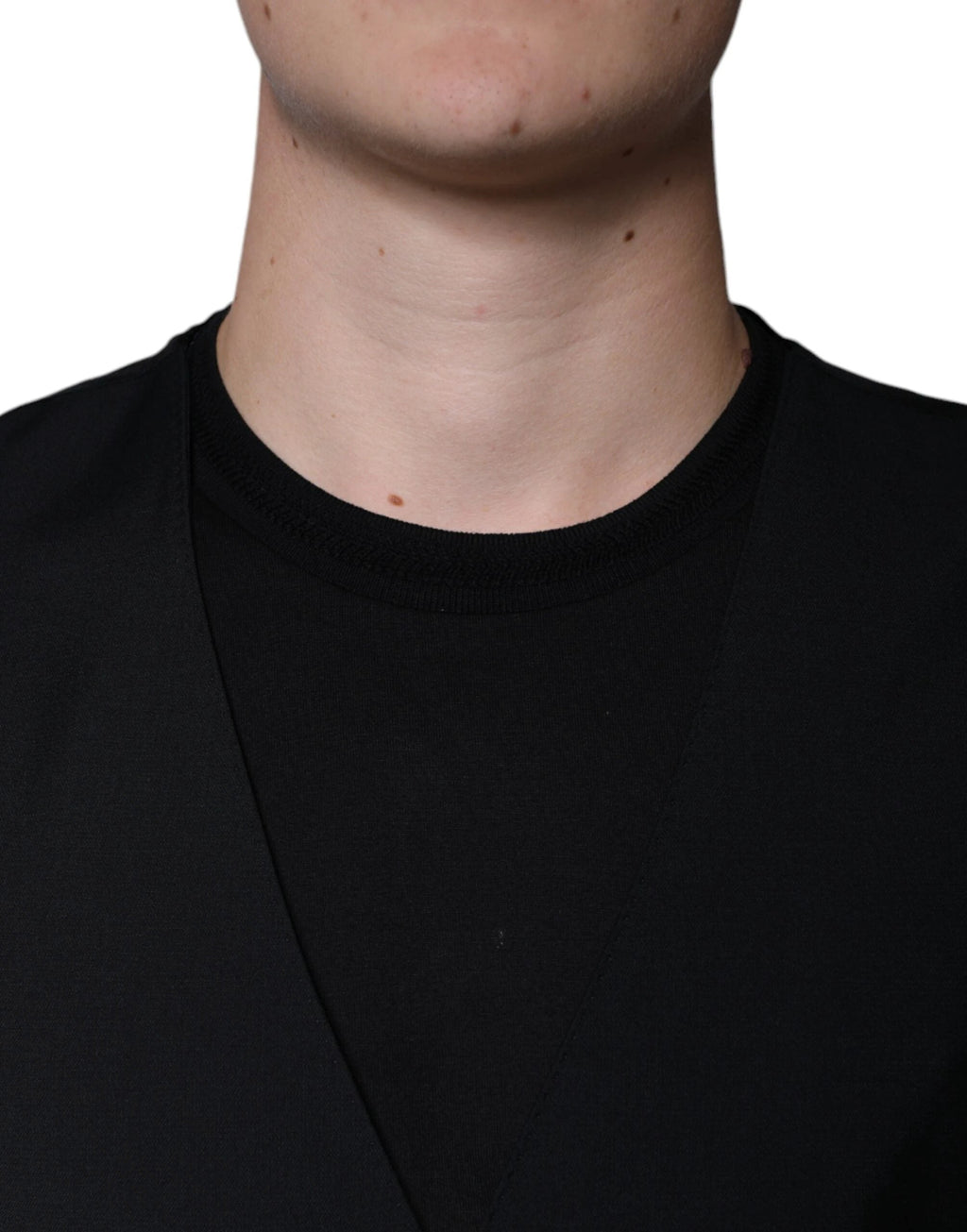 Dolce & Gabbana Black Wool Formal Dress Men Waistcoat Vest by Dolce & Gabbana