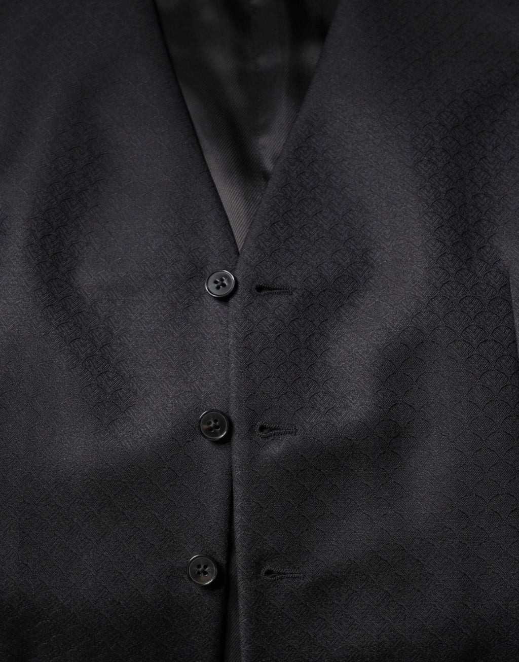 Dolce & Gabbana Black Wool Waistcoat Dress Formal Vest by Dolce & Gabbana
